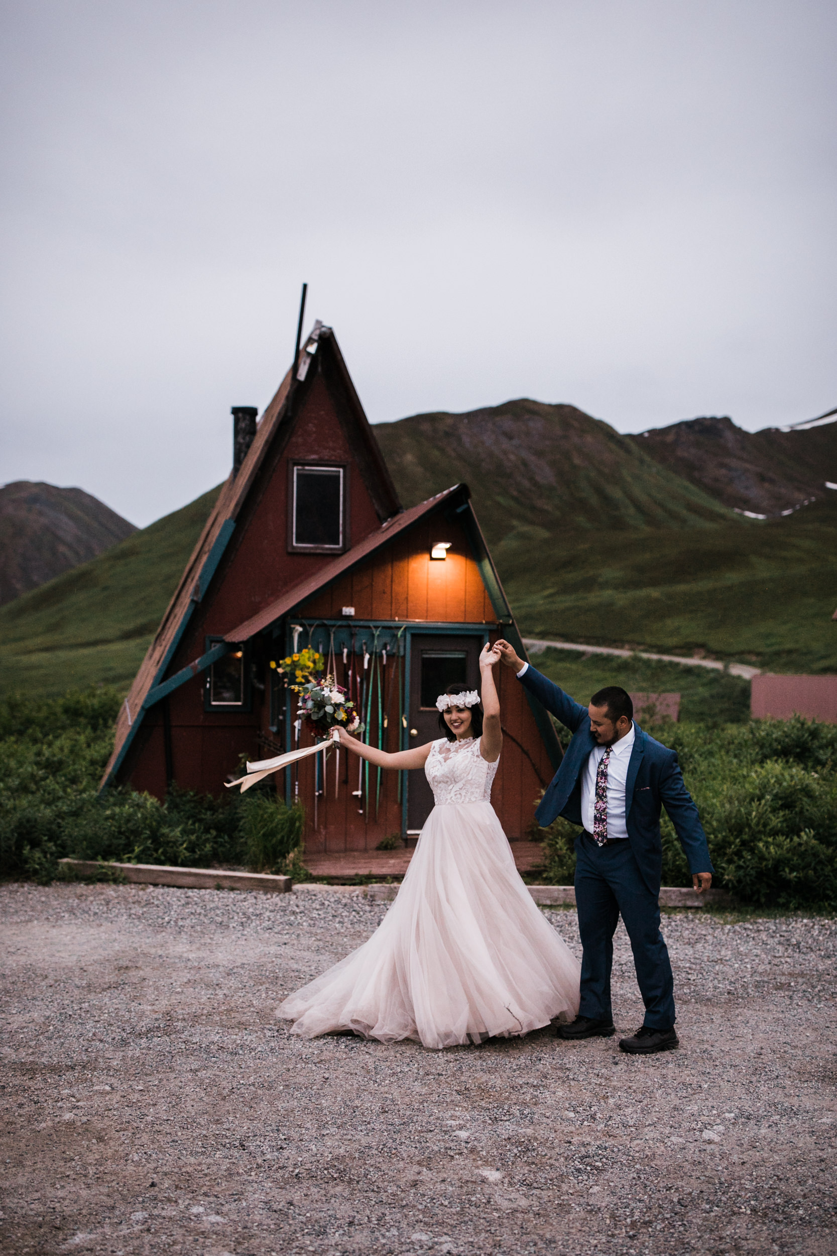 adventurous wedding portrait session at hatcher pass near anchorage | alaska elopement photographer | the hearnes adventure photography | www.thehearnes.com