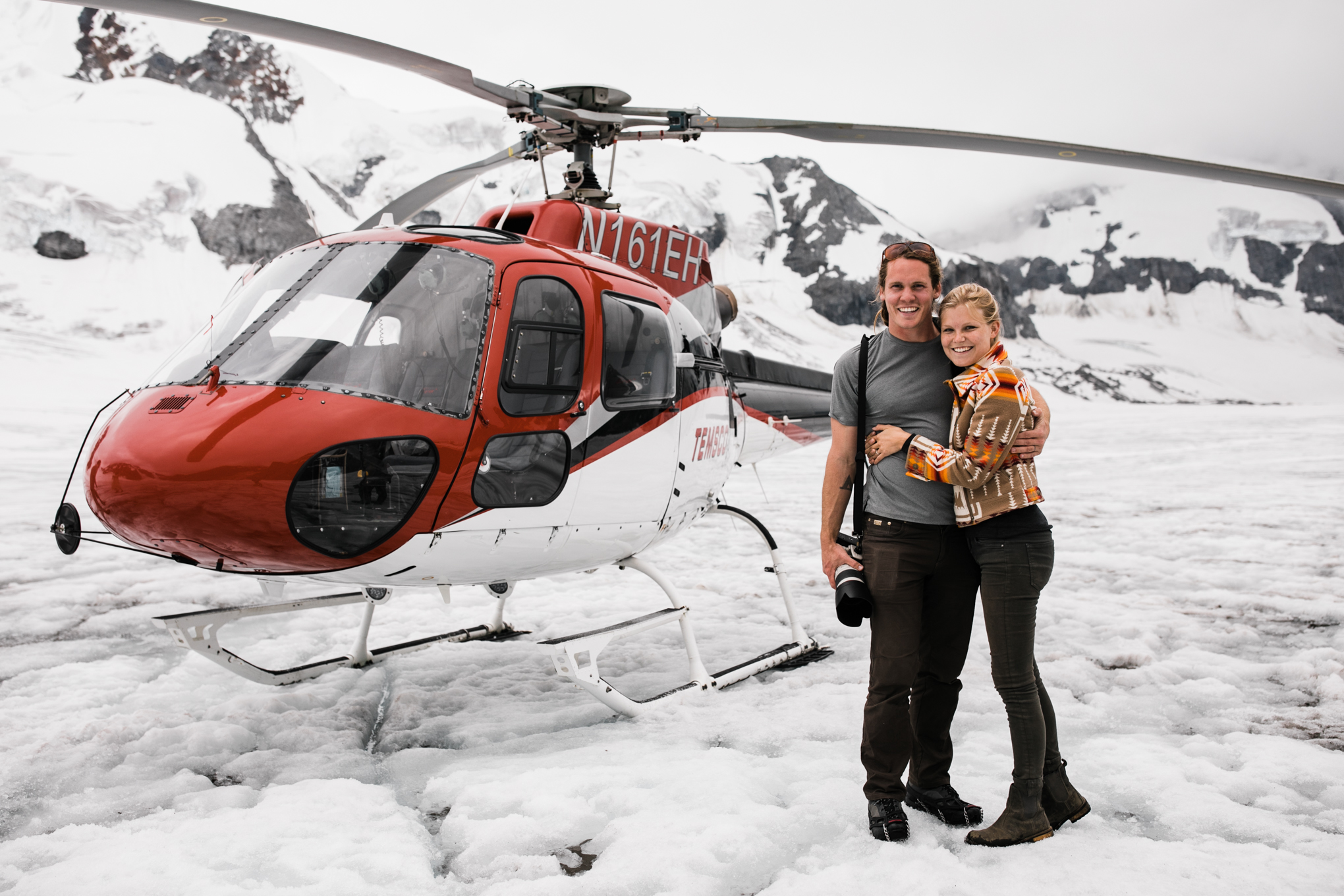 adventure wedding photos on a glacier | alaska elopement photographer
