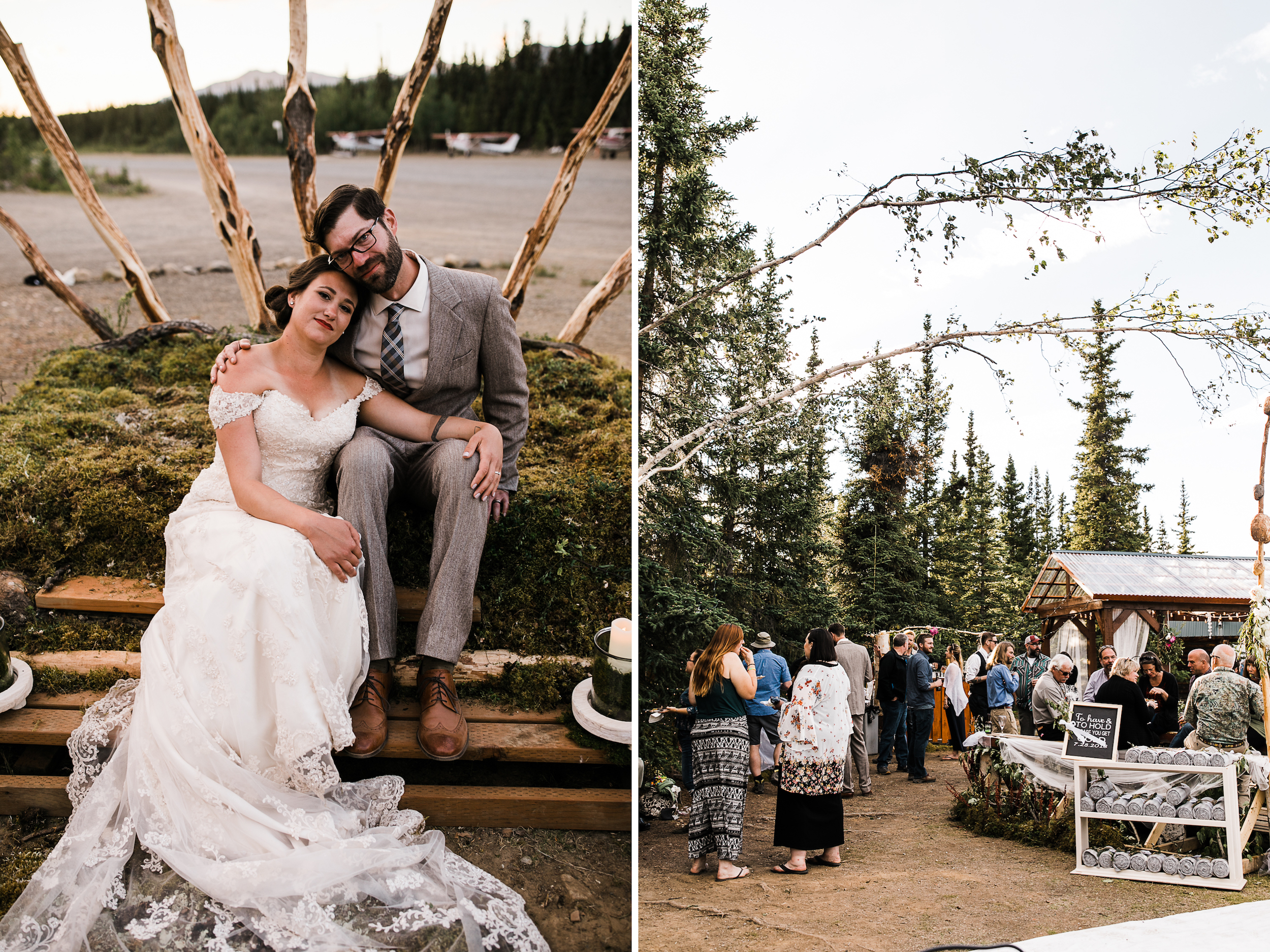 morgan + evan's intimate wedding on the denali airstrip | alaska destination wedding near Denali National Park and Preserve | the hearnes adventure photography