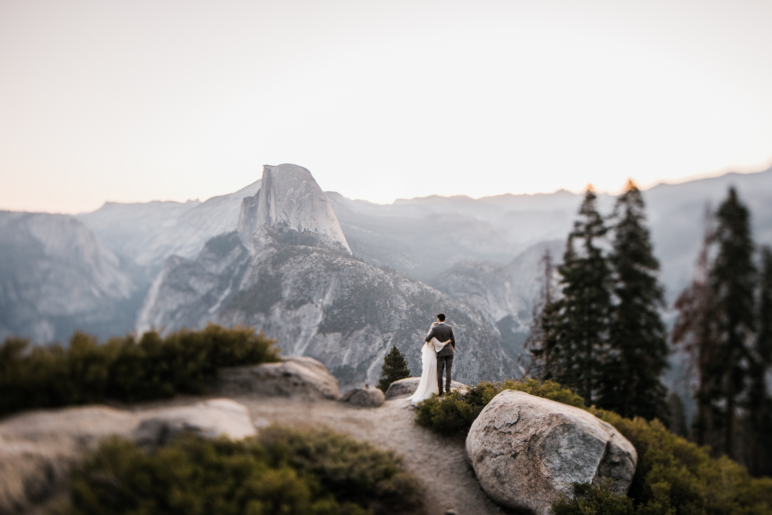 Copy of sunrise elopement in yosemite national park | wedding portraits at glacier point | wedding ceremony at taft point | adventure elopement photographer