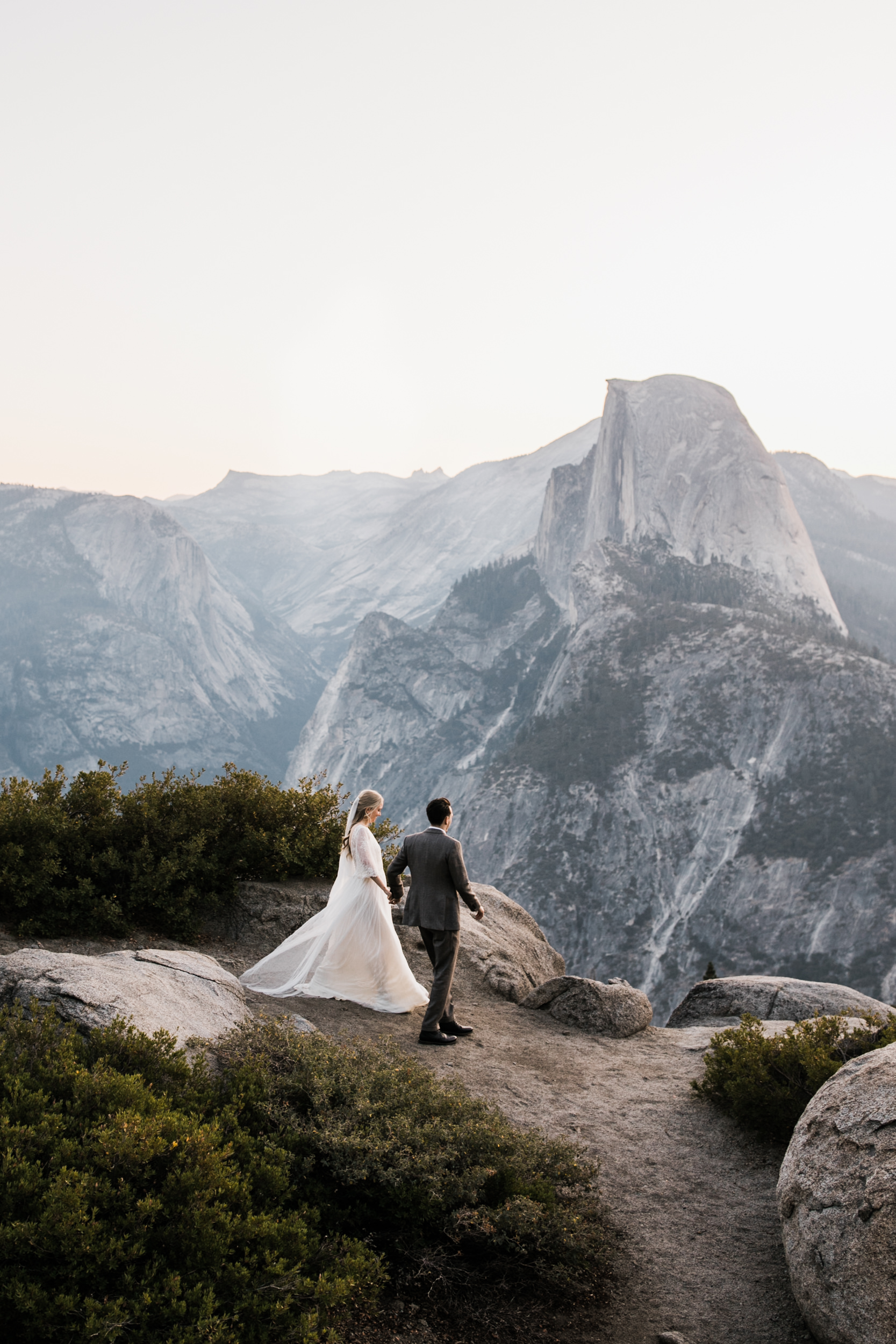 Copy of sunrise elopement in yosemite national park | wedding portraits at glacier point | wedding ceremony at taft point | adventure elopement photographer