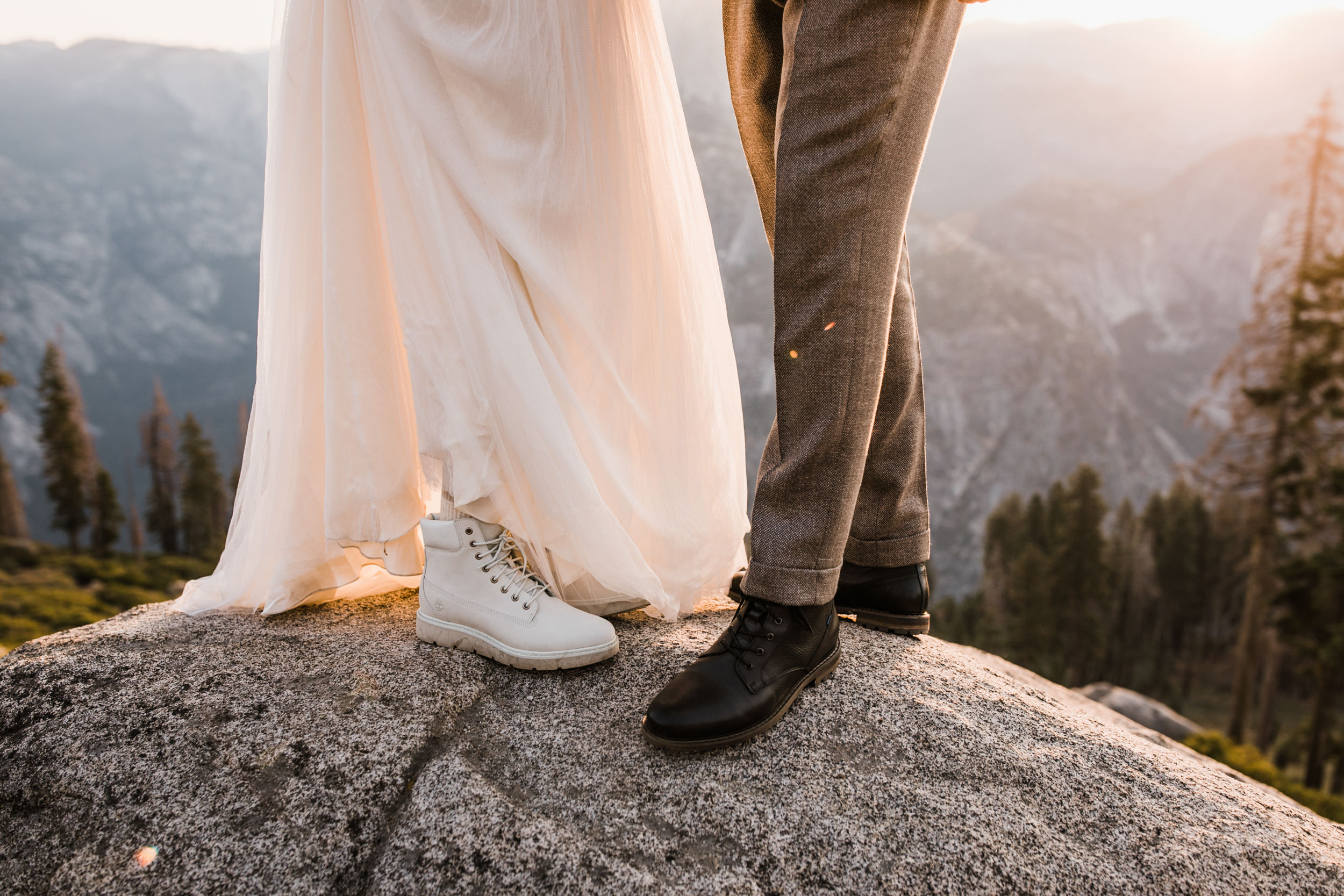 Copy of sunrise elopement in yosemite national park | wedding portraits at glacier point | wedding ceremony at taft point | adventure elopement photographer