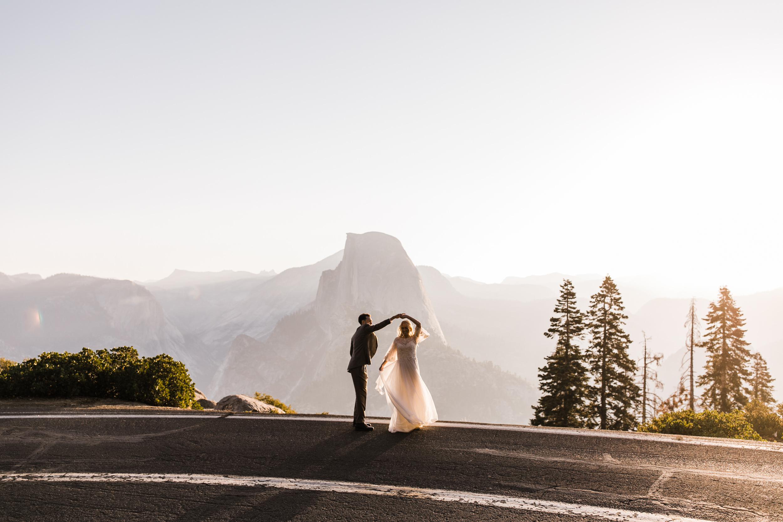 Copy of sunrise elopement in yosemite national park | wedding portraits at glacier point | wedding ceremony at taft point | adventure elopement photographer
