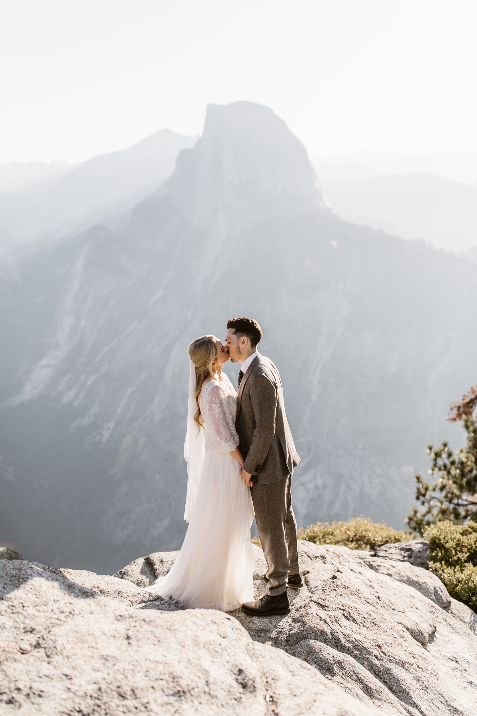 Copy of sunrise elopement in yosemite national park | wedding portraits at glacier point | wedding ceremony at taft point | adventure elopement photographer