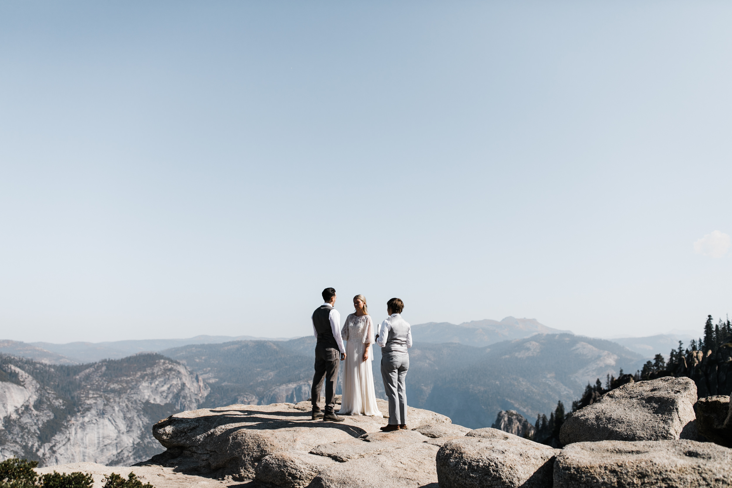 Copy of sunrise elopement in yosemite national park | wedding portraits at glacier point | wedding ceremony at taft point | adventure elopement photographer