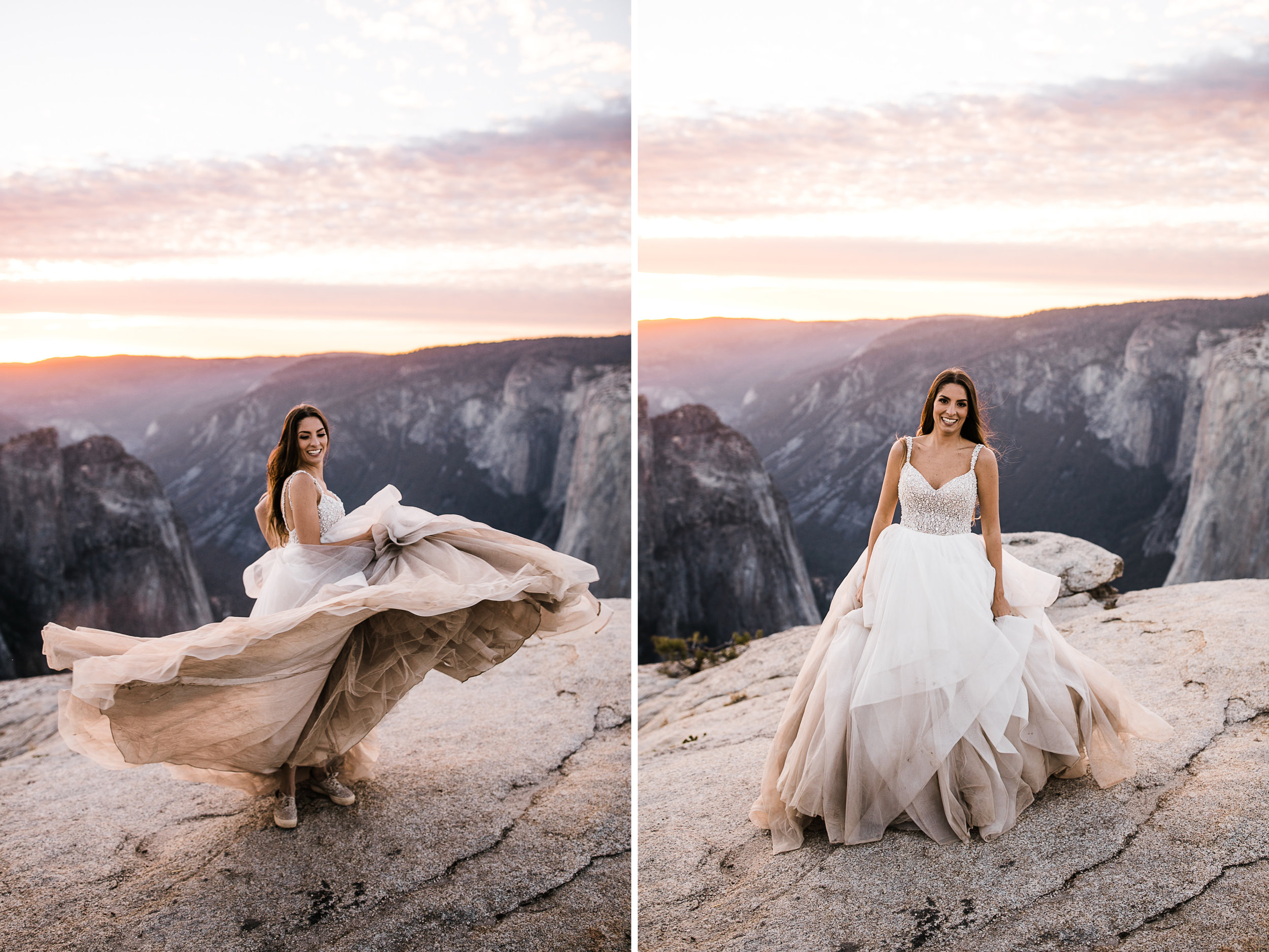 intimate wedding in yosemite national park | glacier point wedding ceremony | wedding portraits at taft point | hiking wedding inspiration | adventure elopement photographer | the hearnes