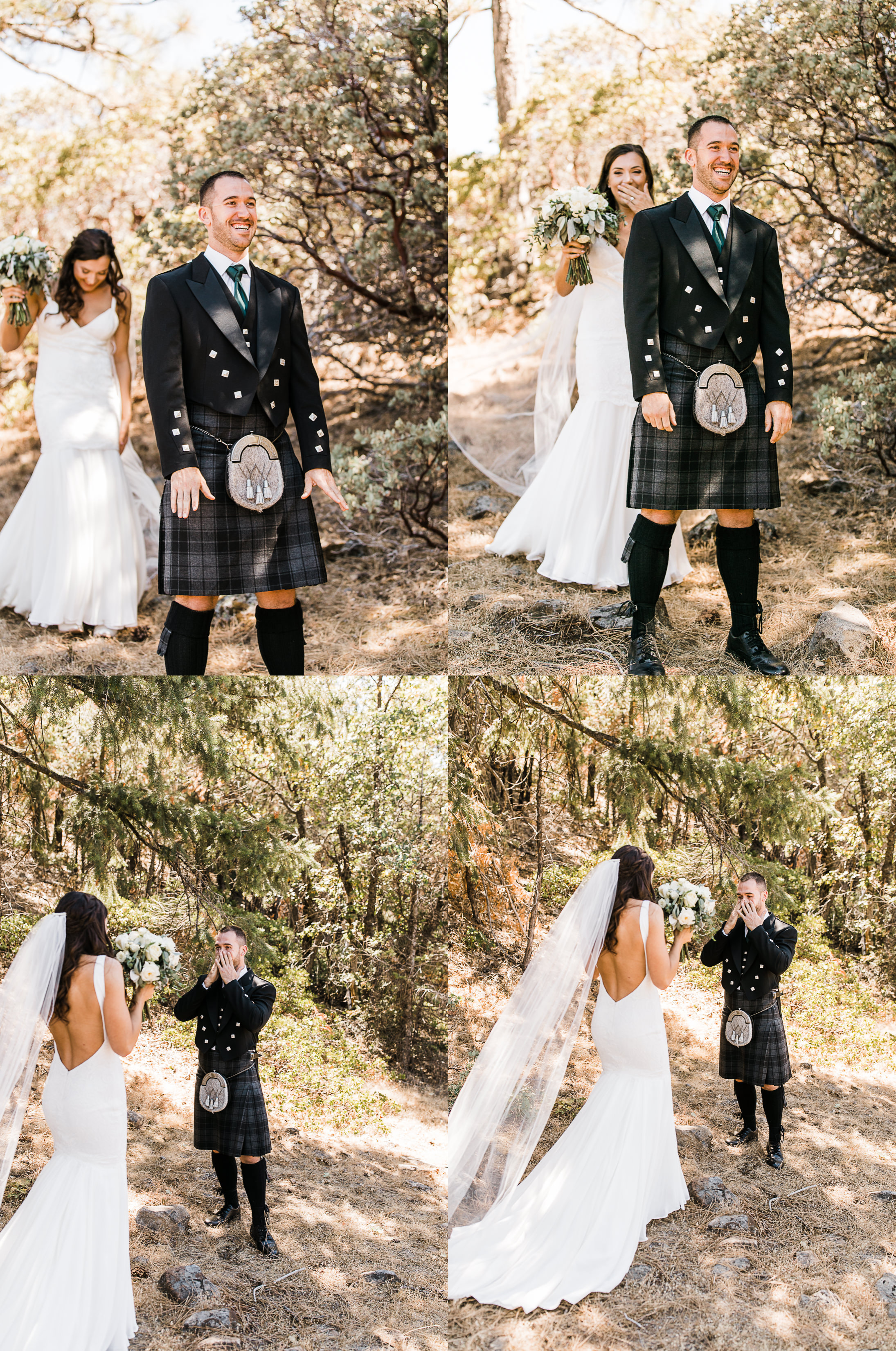 destination elopement in yosemite national park | ceremony + portraits at taft point | groom wearing a kilt + bride wearing boots | the hearnes elopement photography