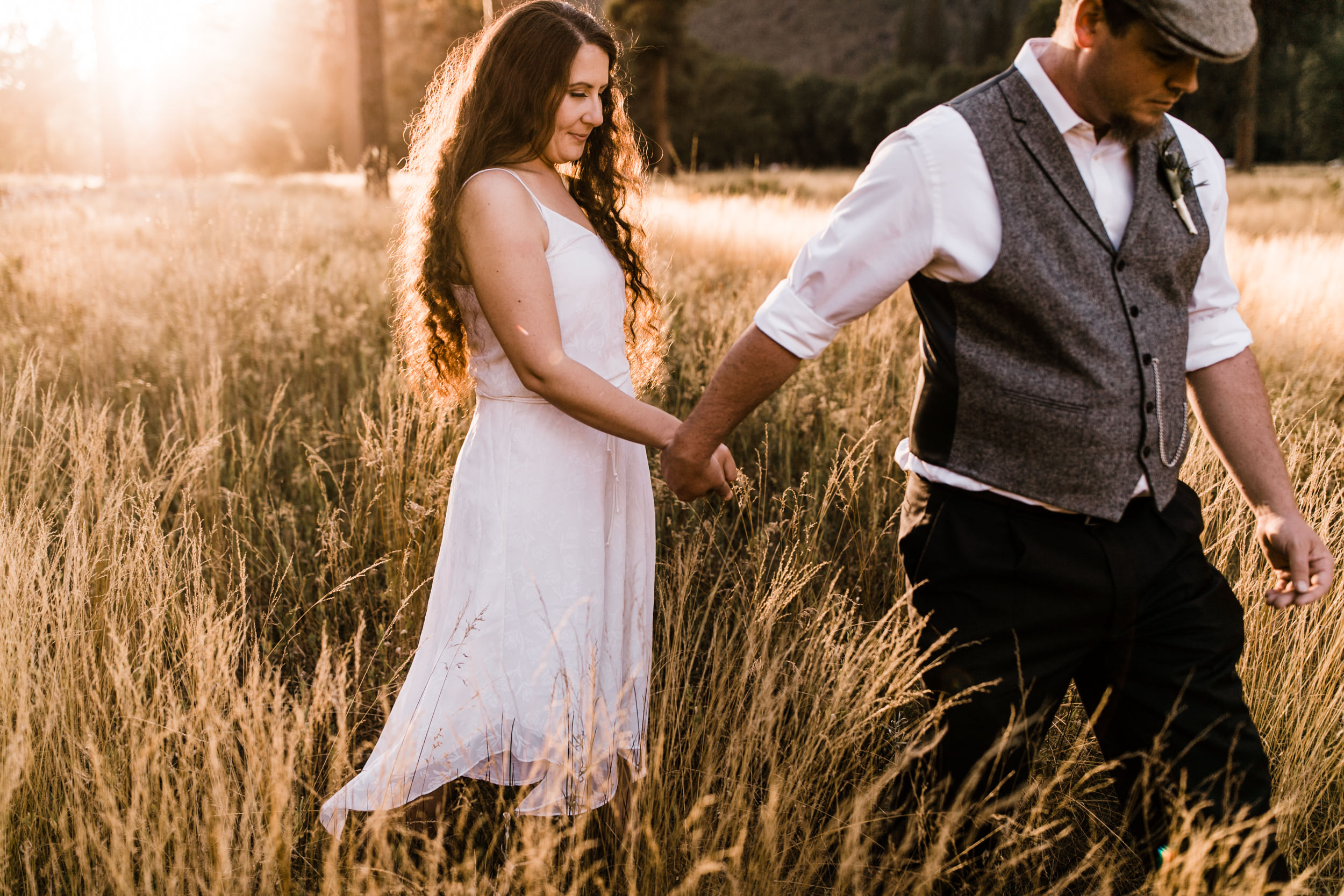 morgan + trevor’s intimate wedding in yosemite national park | private vows at sunrise + wedding ceremony at Glacier Point | groom wearing a kilt | adventure elopement photographer