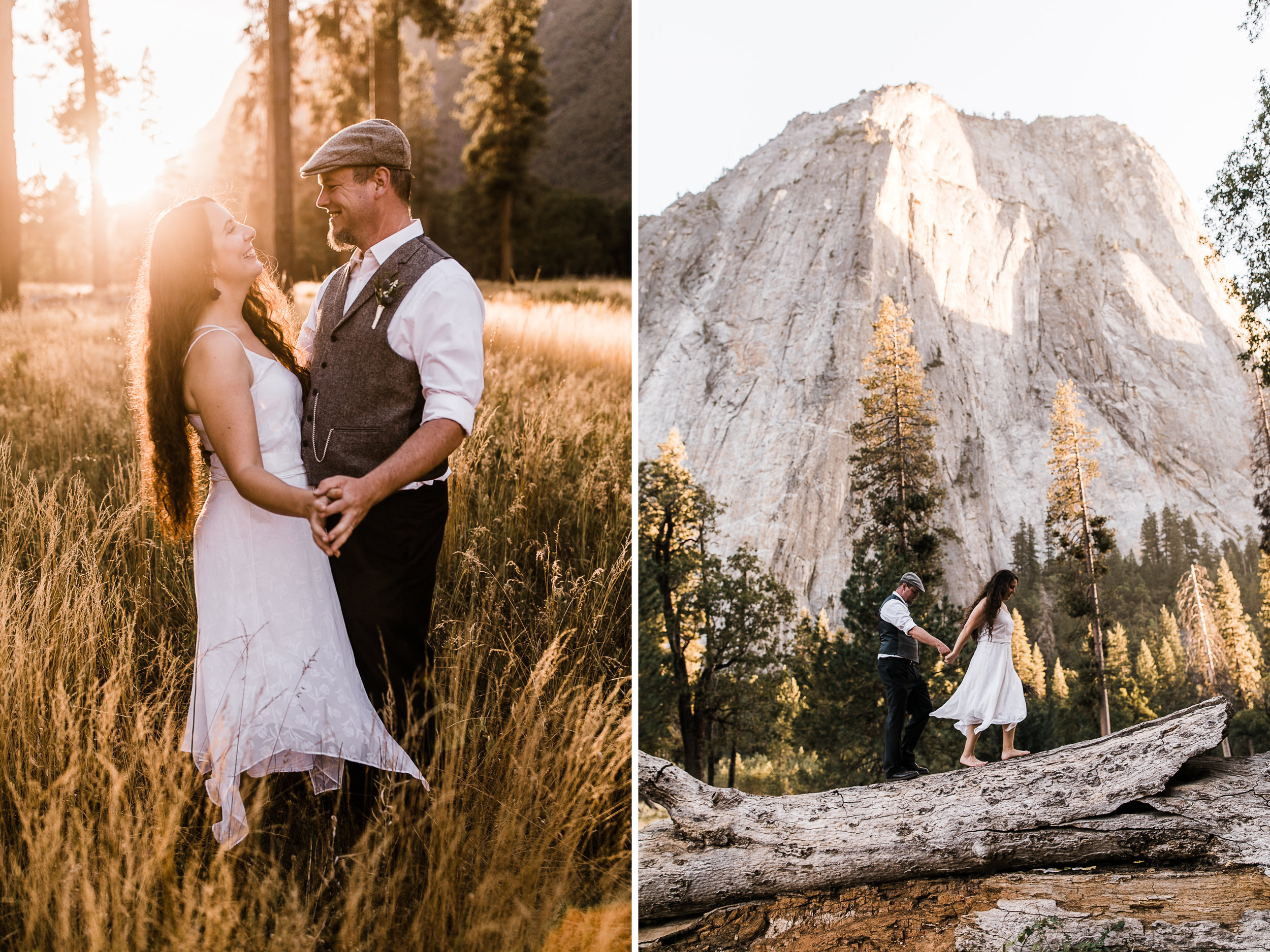 morgan + trevor’s intimate wedding in yosemite national park | private vows at sunrise + wedding ceremony at Glacier Point | groom wearing a kilt | adventure elopement photographer