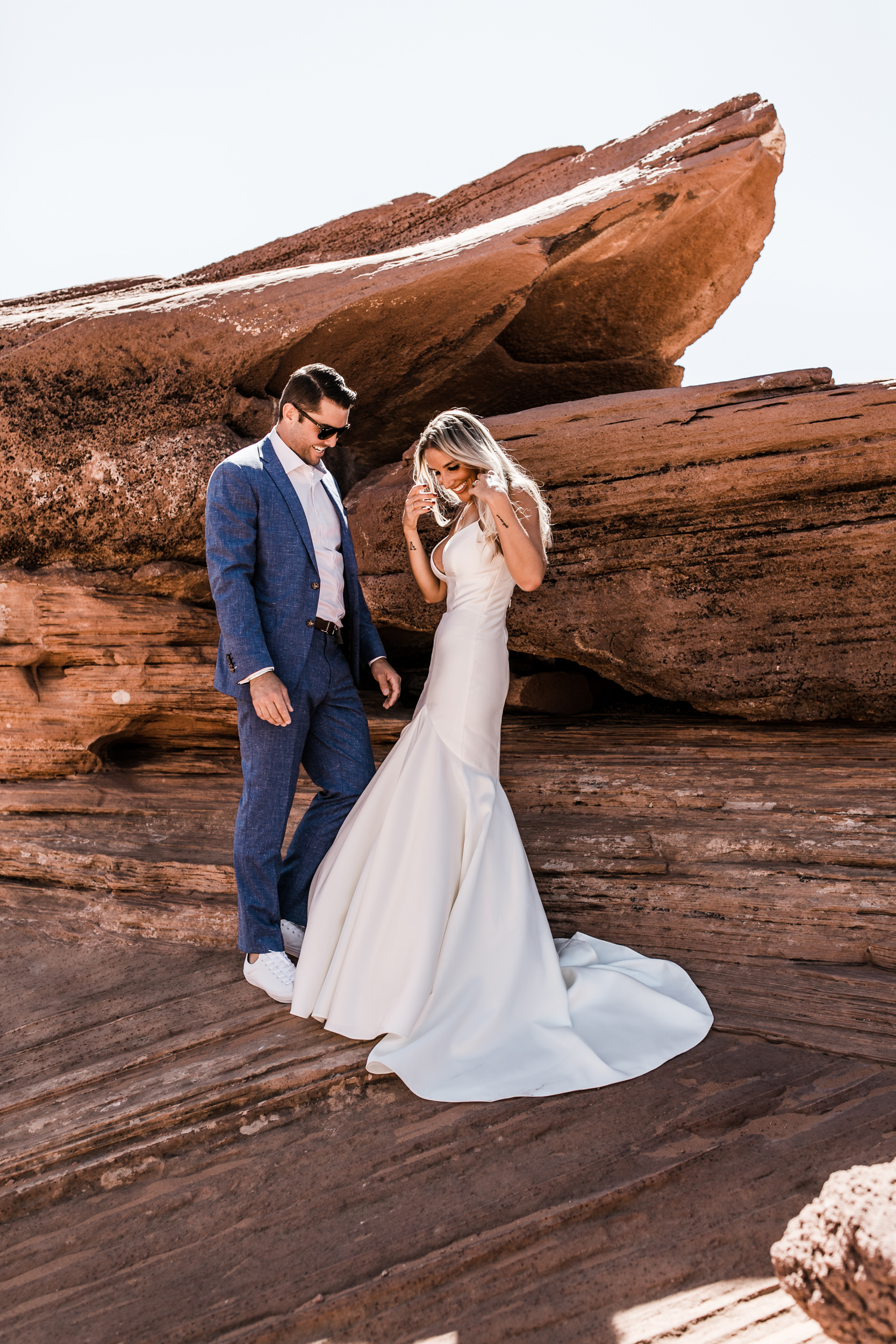 jeep elopement in page, arizona | lake powell adventure wedding | desert elopement inspiration | utah wedding and elopement photographer | the hearnes