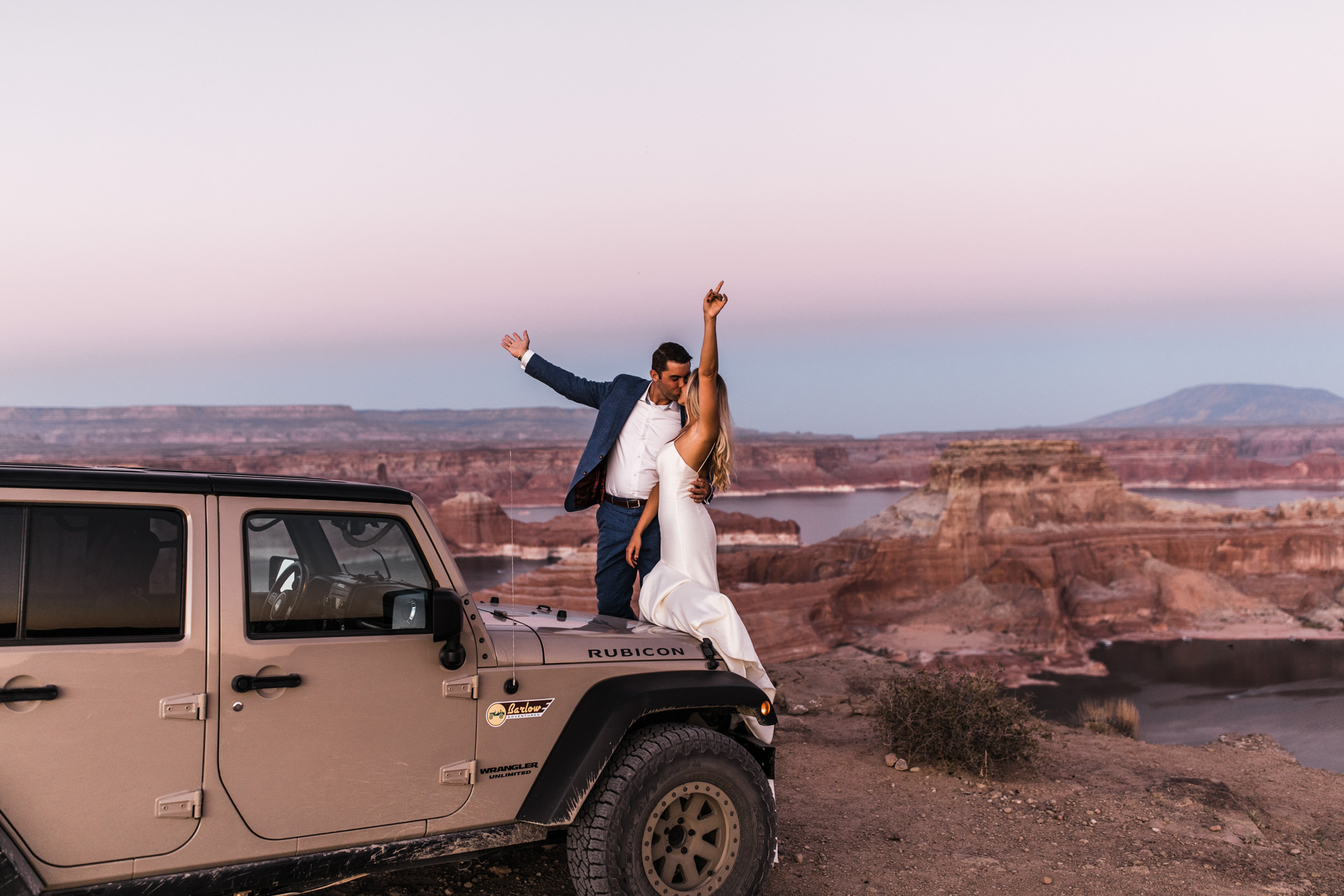 jeep elopement in page, arizona | lake powell adventure wedding | desert elopement inspiration | utah wedding and elopement photographer | the hearnes