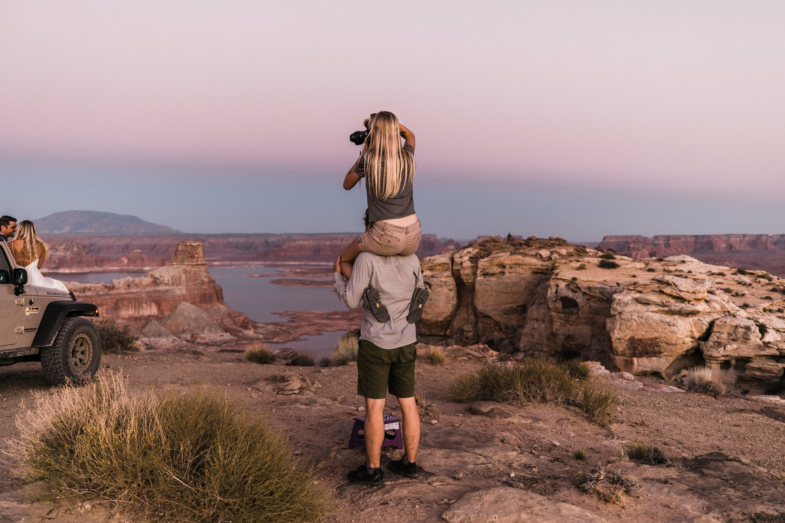 jeep elopement in page, arizona | lake powell adventure wedding | desert elopement inspiration | utah wedding and elopement photographer | the hearnes