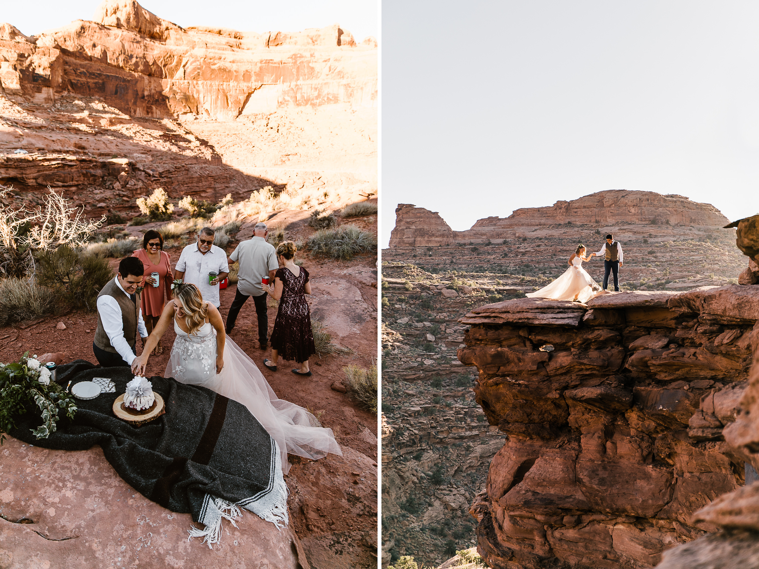 intimate elopement in a secret canyon near moab, utah | moab elopement photographer | the hearnes adventure photography