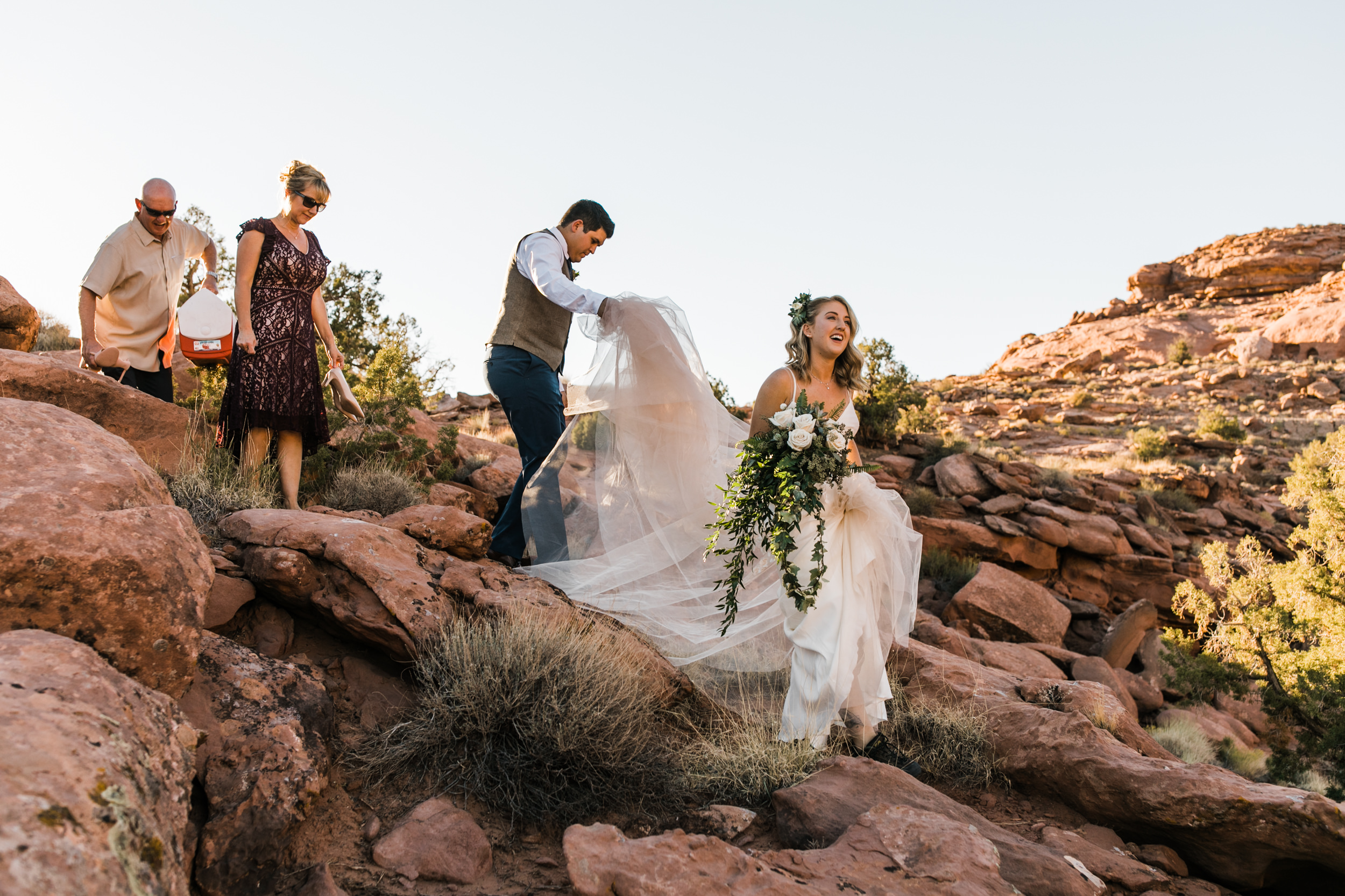 intimate elopement in a secret canyon near moab, utah | moab elopement photographer | the hearnes adventure photography