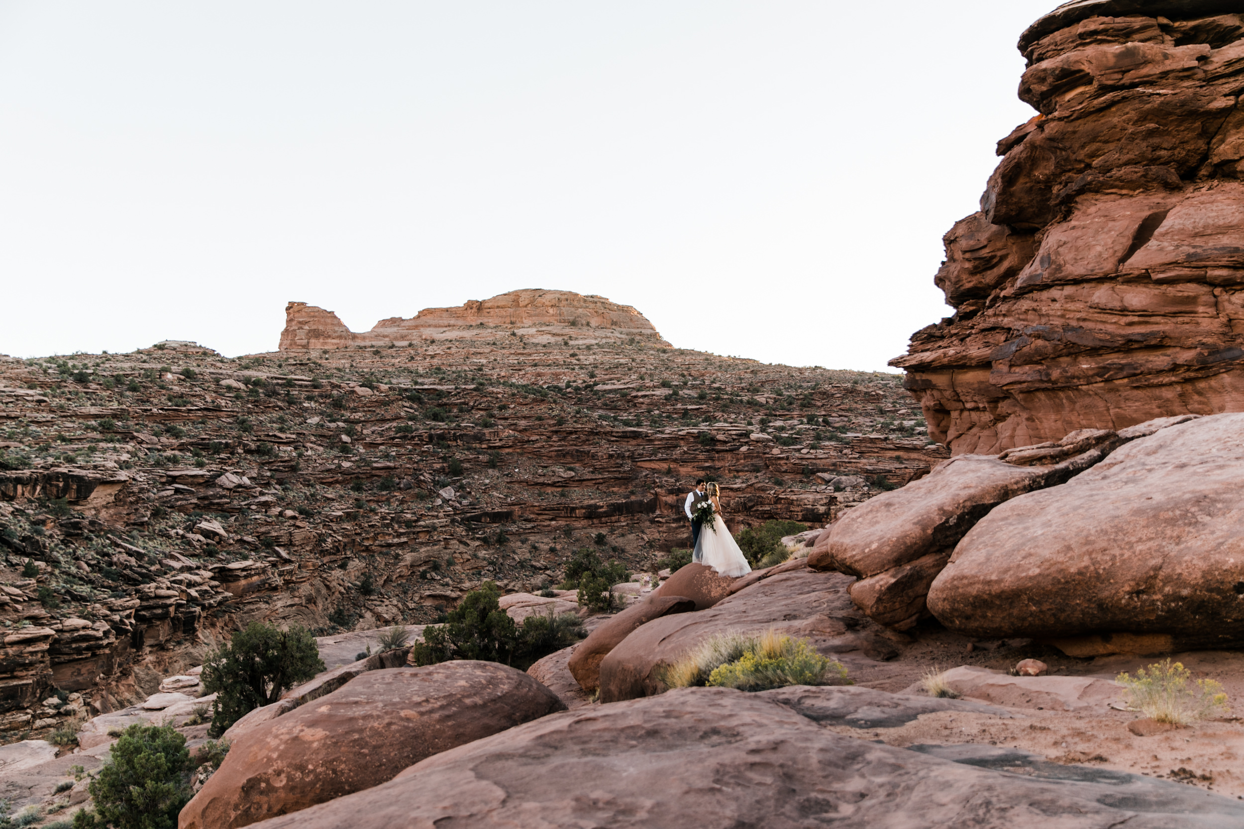 intimate elopement in a secret canyon near moab, utah | moab elopement photographer | the hearnes adventure photography