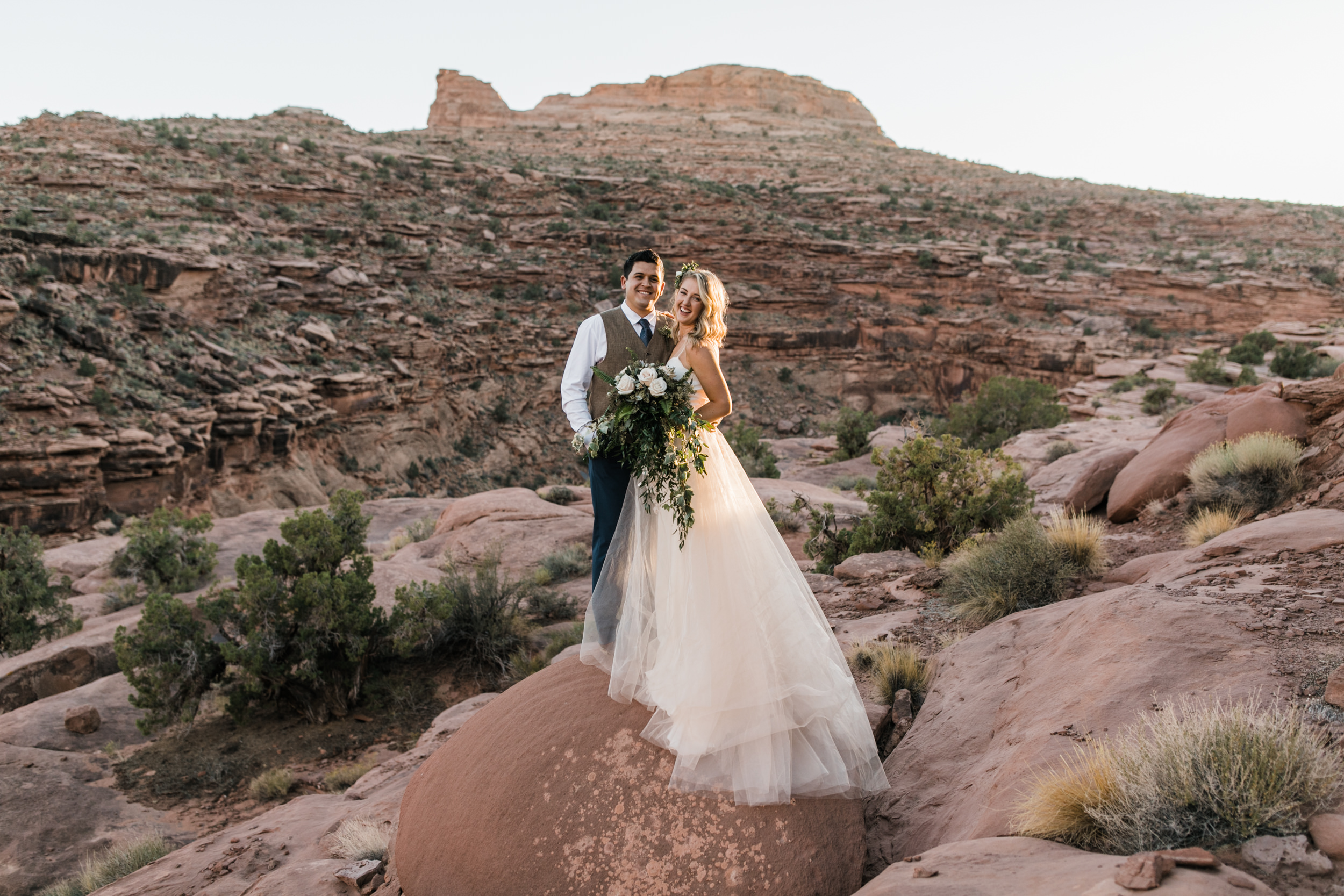 intimate elopement in a secret canyon near moab, utah | moab elopement photographer | the hearnes adventure photography