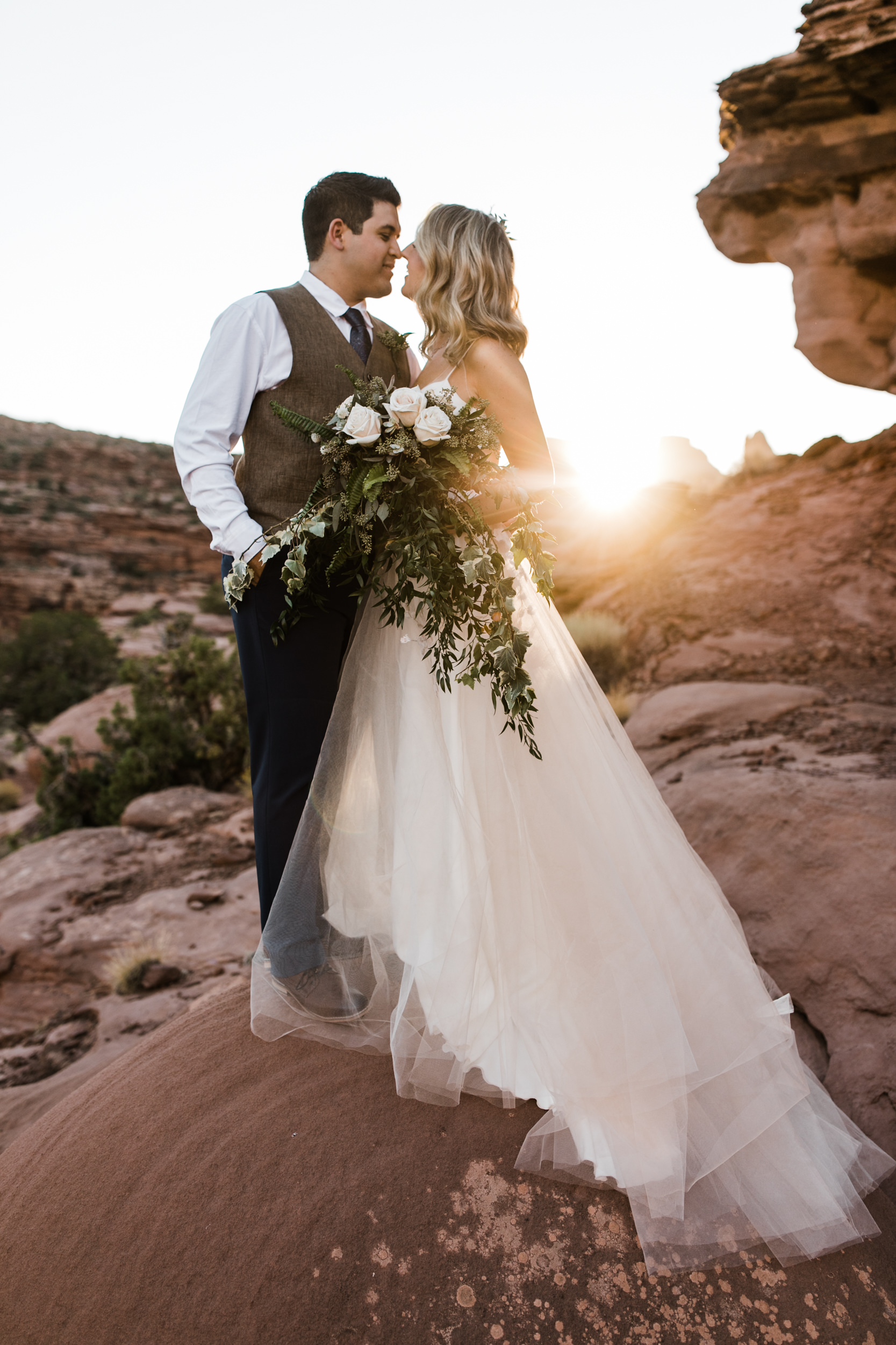 intimate elopement in a secret canyon near moab, utah | moab elopement photographer | the hearnes adventure photography