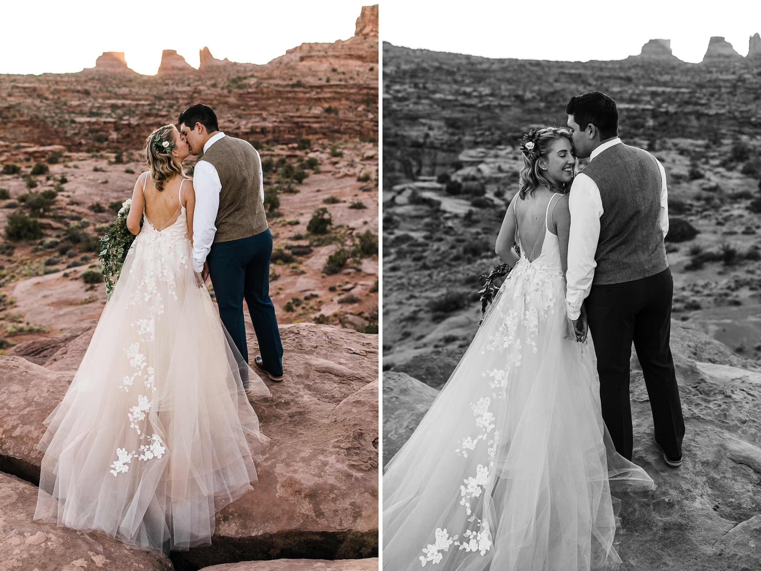 intimate elopement in a secret canyon near moab, utah | moab elopement photographer | the hearnes adventure photography