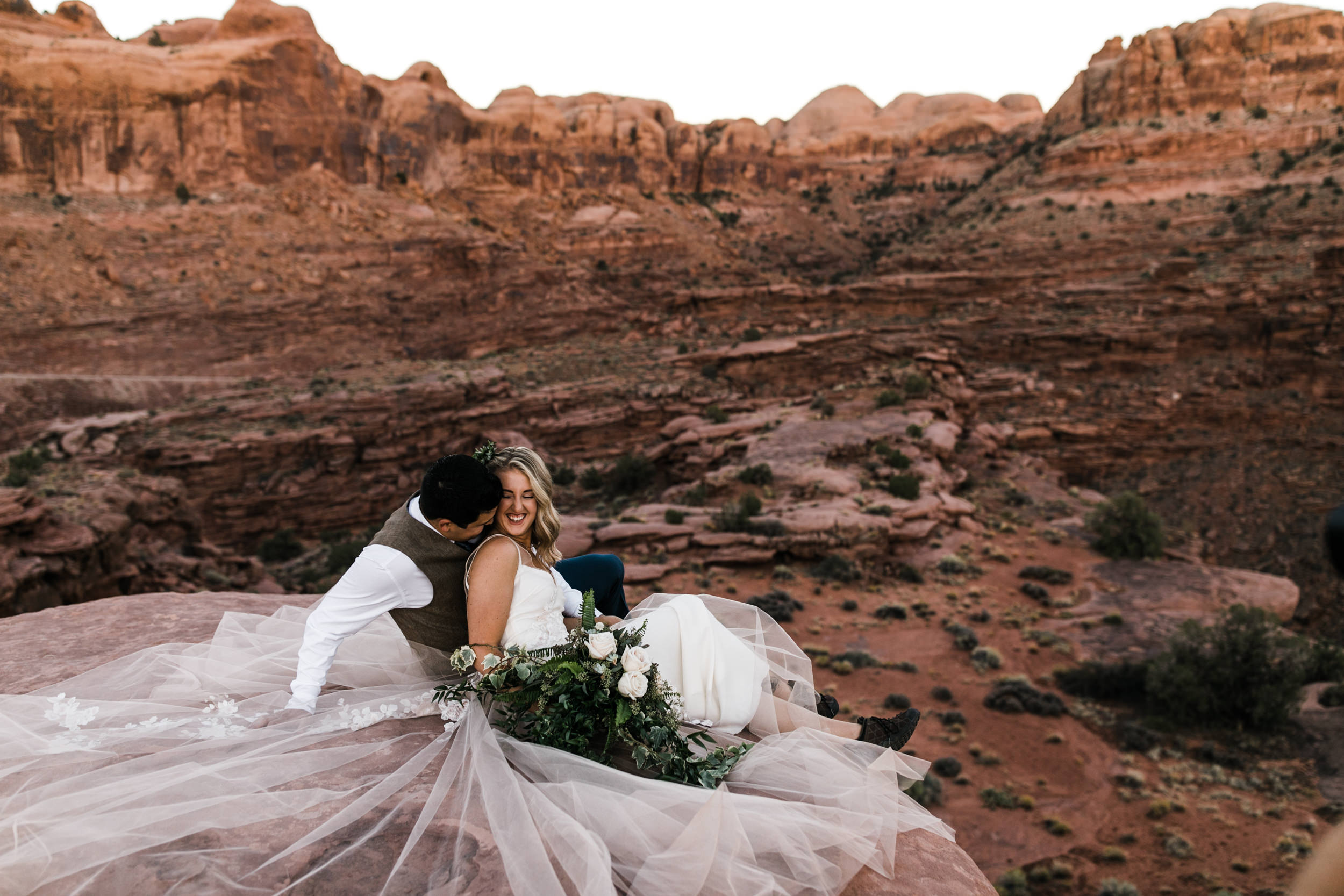 intimate elopement in a secret canyon near moab, utah | moab elopement photographer | the hearnes adventure photography