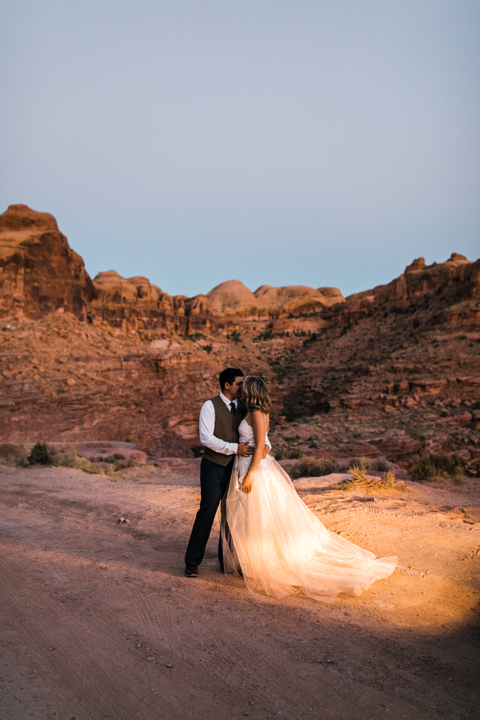 intimate elopement in a secret canyon near moab, utah | moab elopement photographer | the hearnes adventure photography