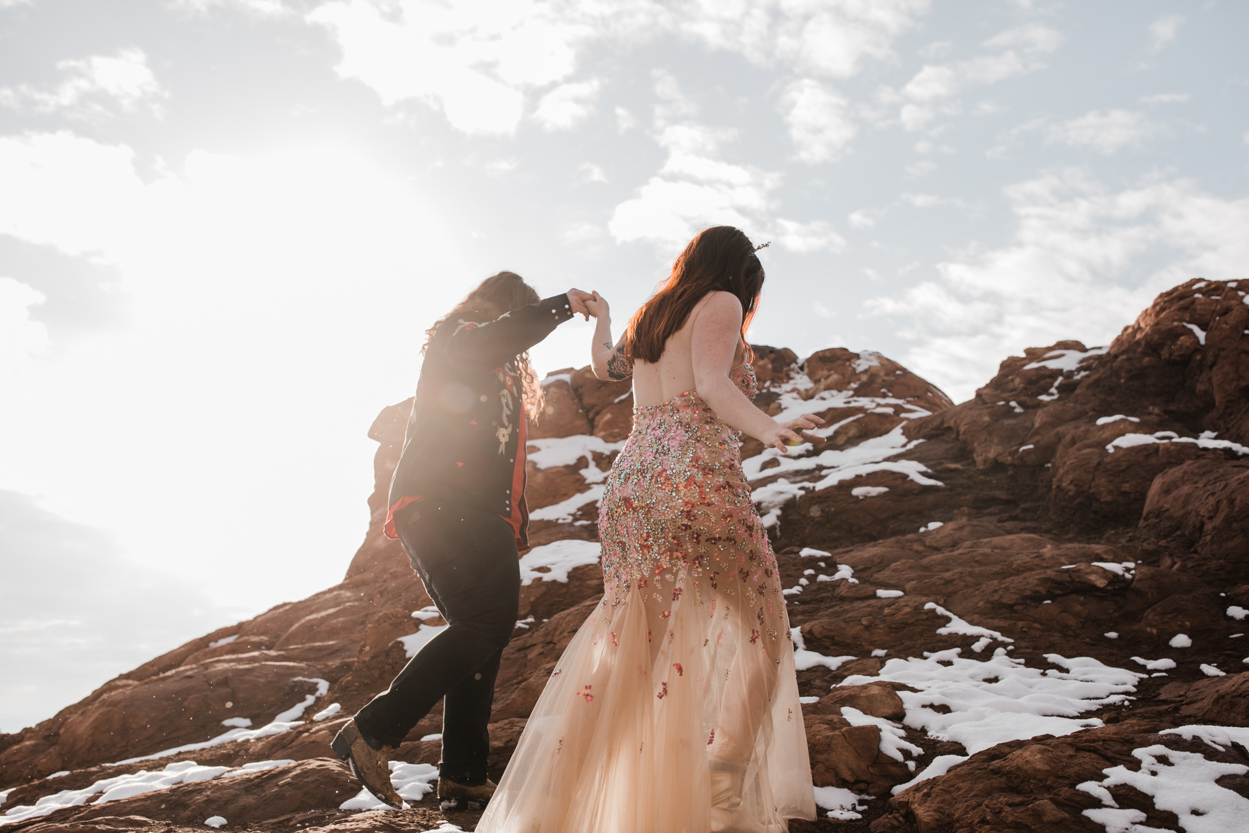 adventure wedding session in arches national park | moab elopement photographer | the hearnes adventure photography