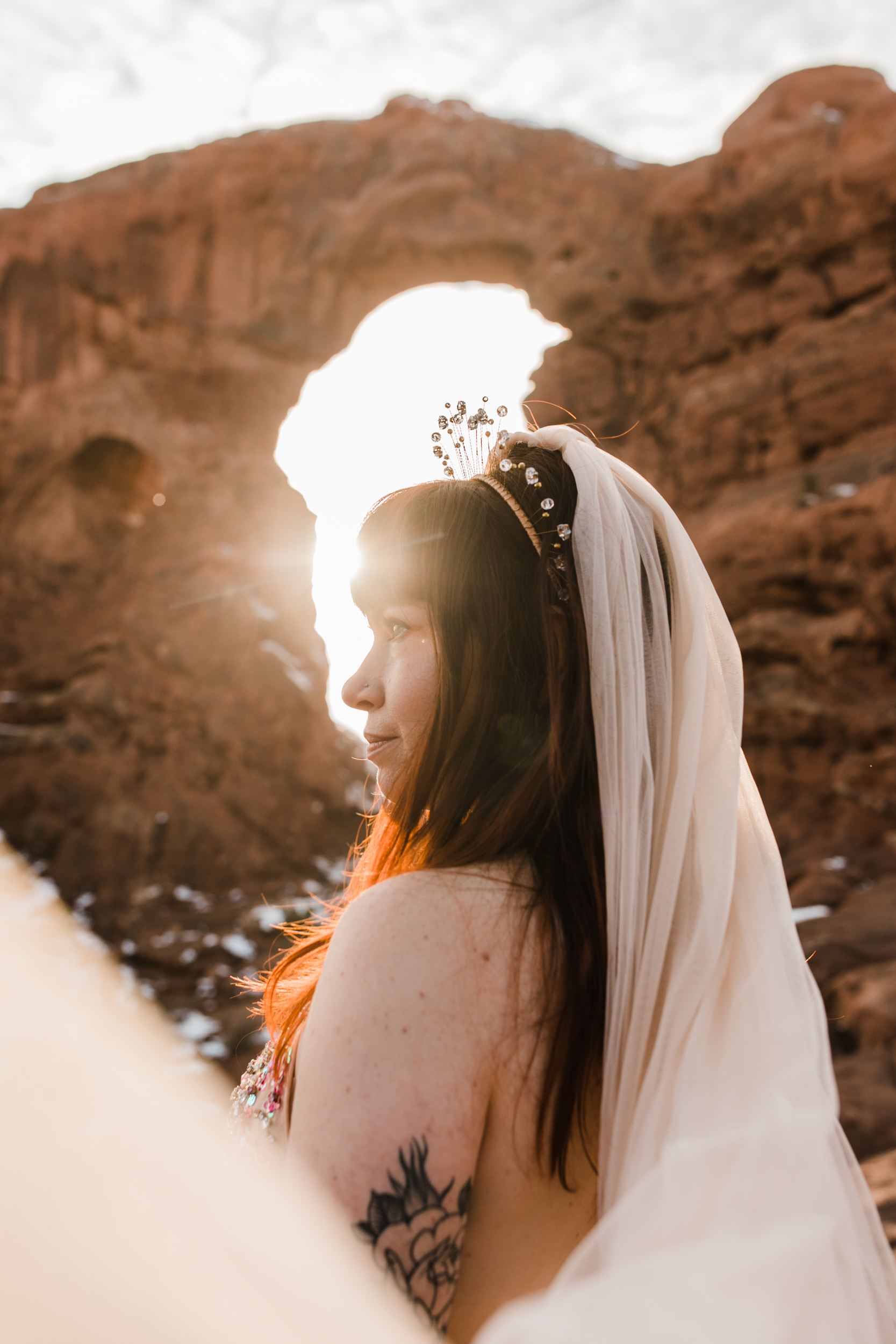 adventure wedding session in arches national park | moab elopement photographer | the hearnes adventure photography