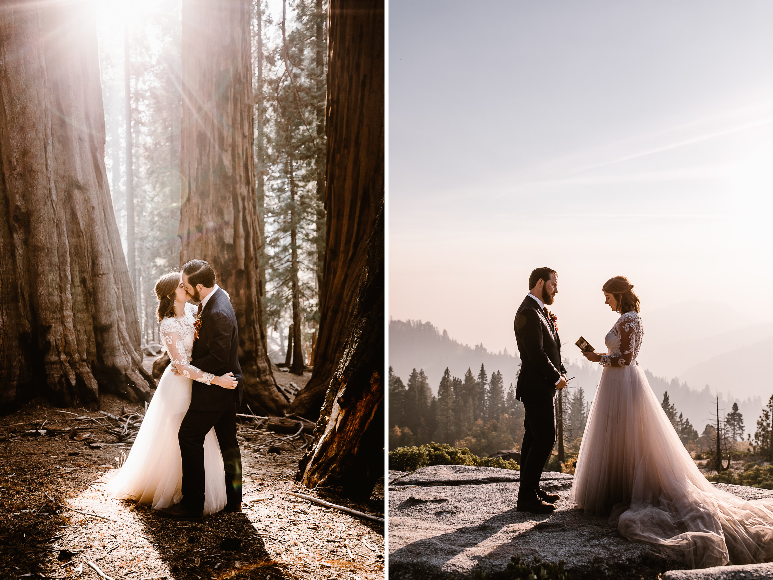 sequoia national park elopement wedding | adventure wedding in a forest | the hearnes adventure photography