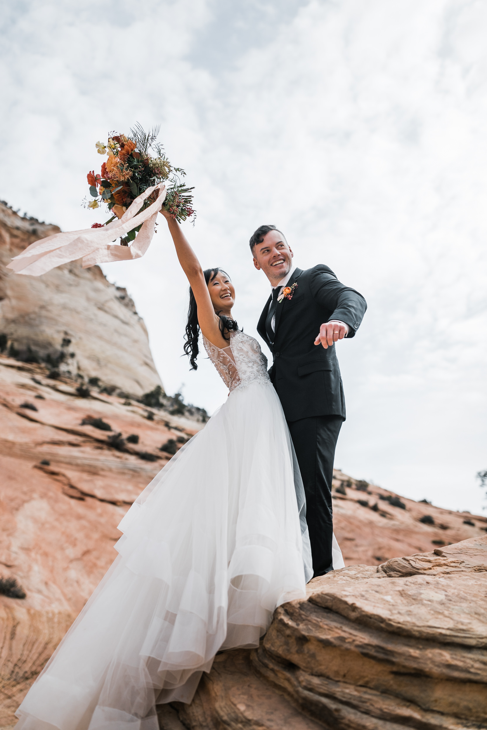 Hiking Elopement Adventure Bride The Hearnes