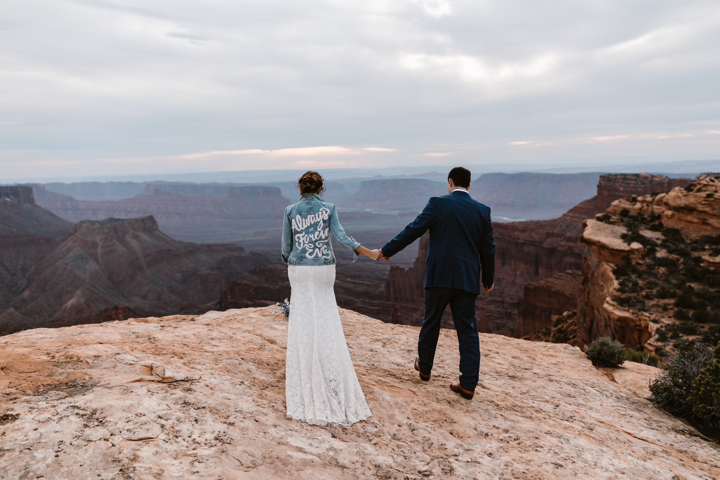 The Hearnes Adventure Elopement Photography Elopement On Canyon Edge in Moab Utah