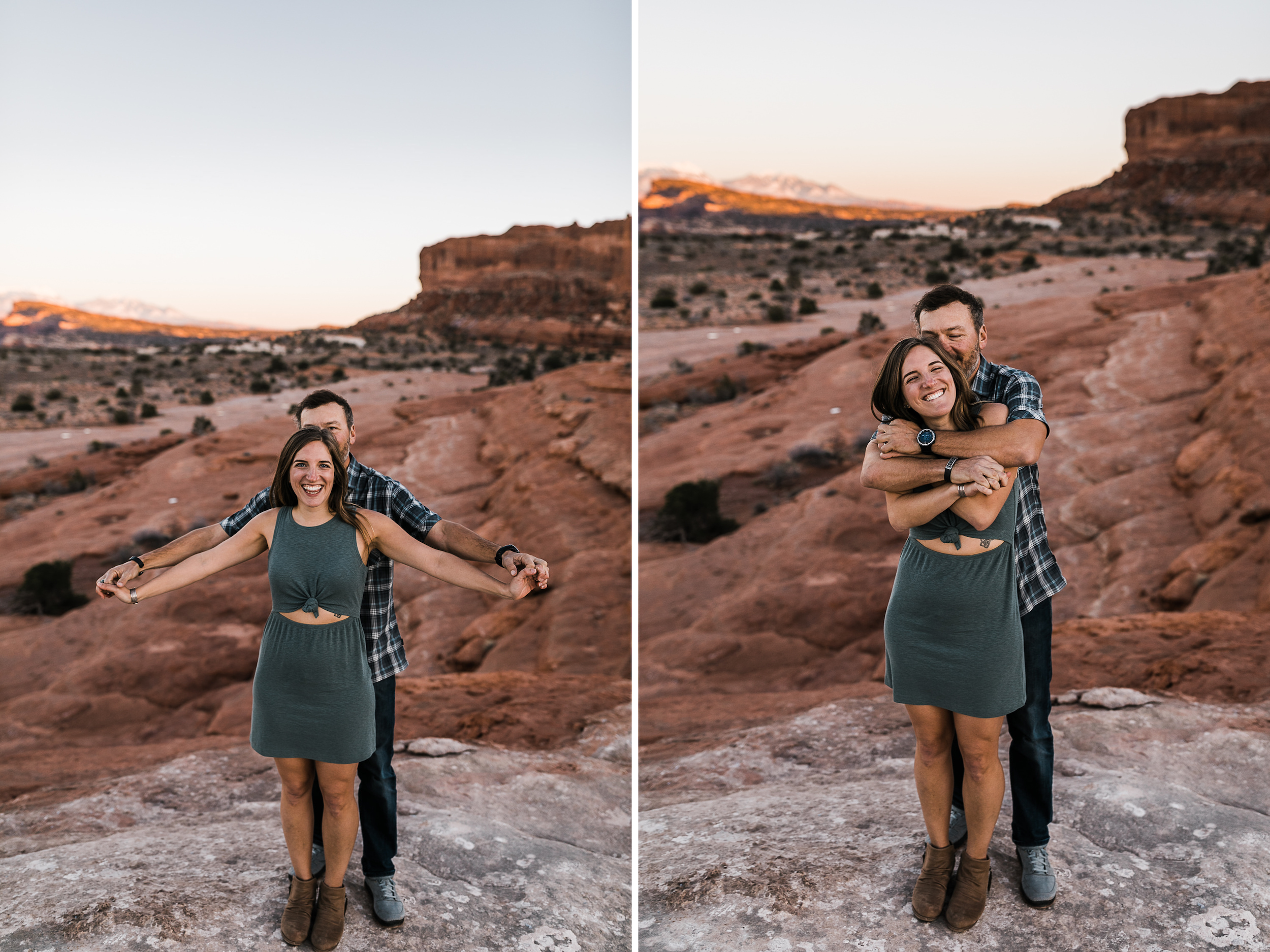 what to wear for adventurous engagement photos in the desert