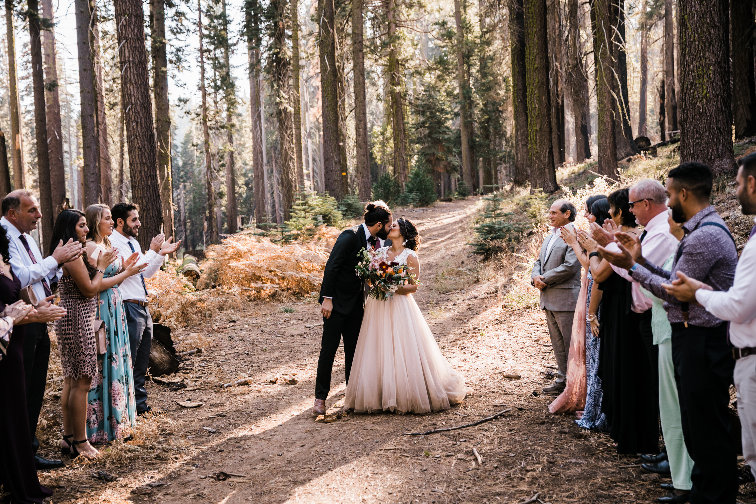 family wedding ceremony in yosemite national park
