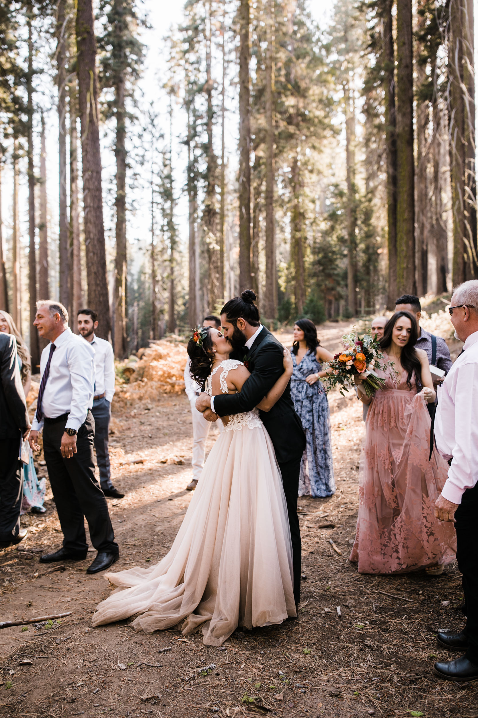 family wedding ceremony in yosemite national park