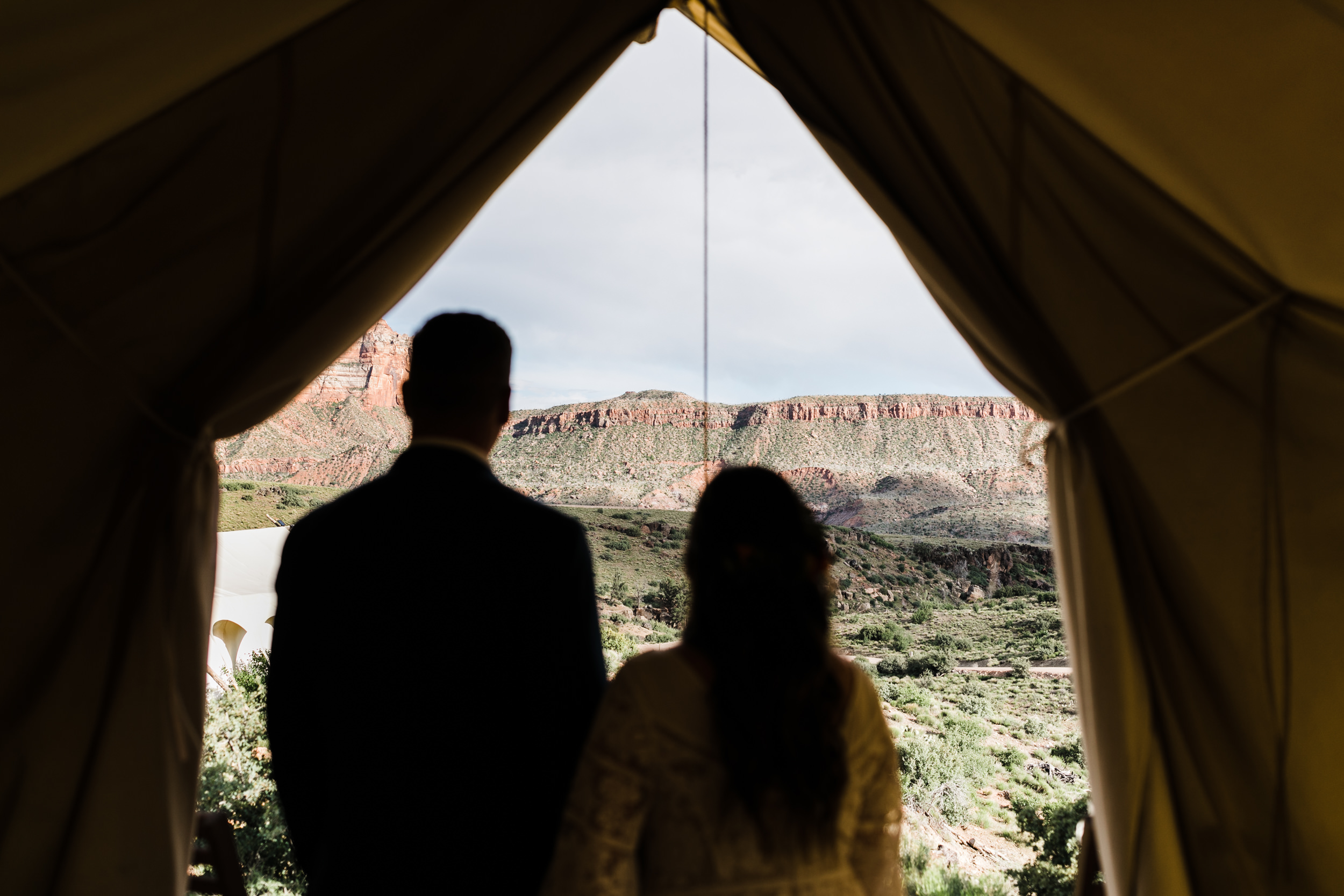 Zion national park elopement photographer | under canvas wedding | the hearnes adventure photography