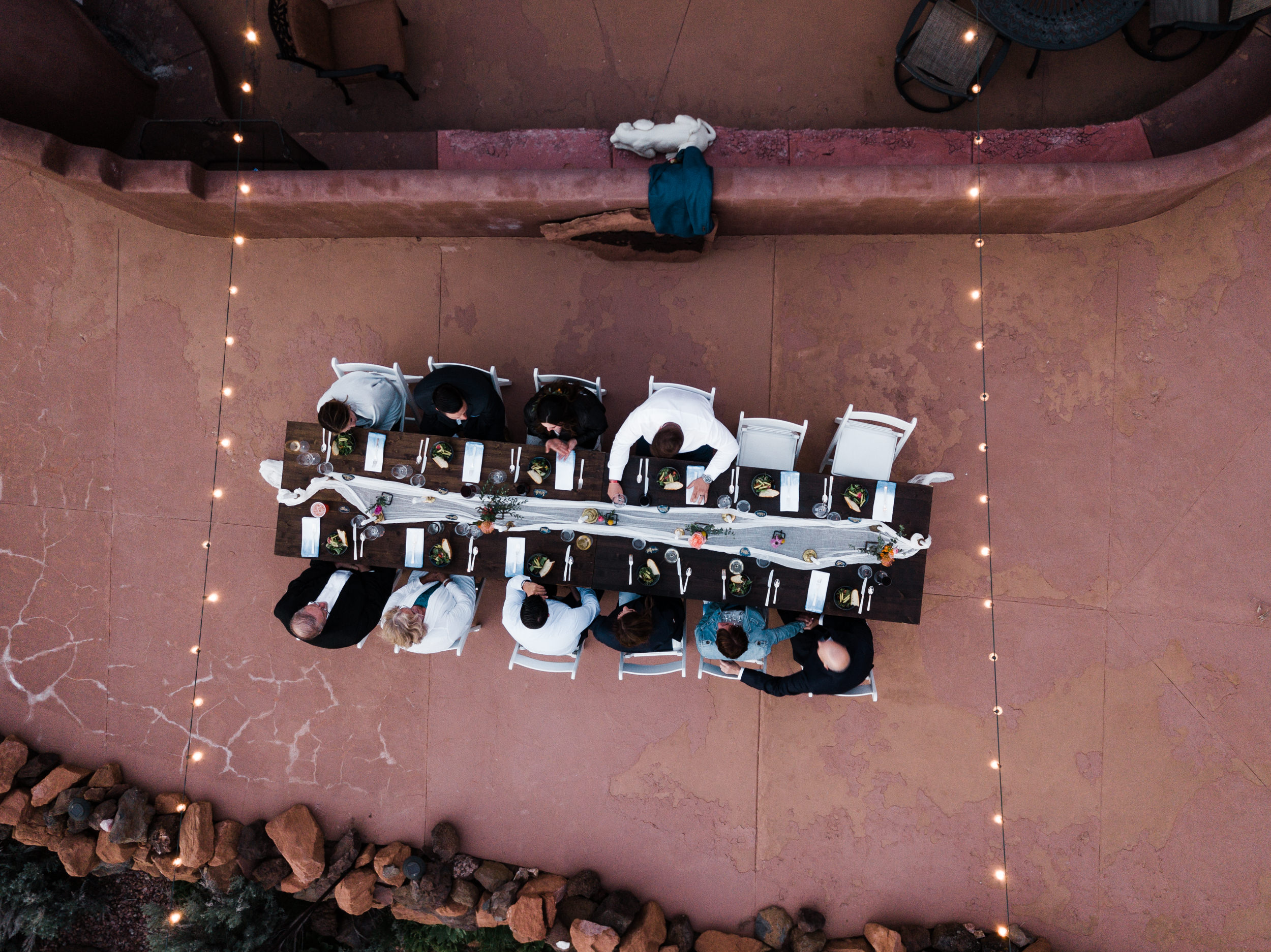 Zion national park elopement photographer | styled small wedding dinner reception in the desert | the hearnes adventure photography