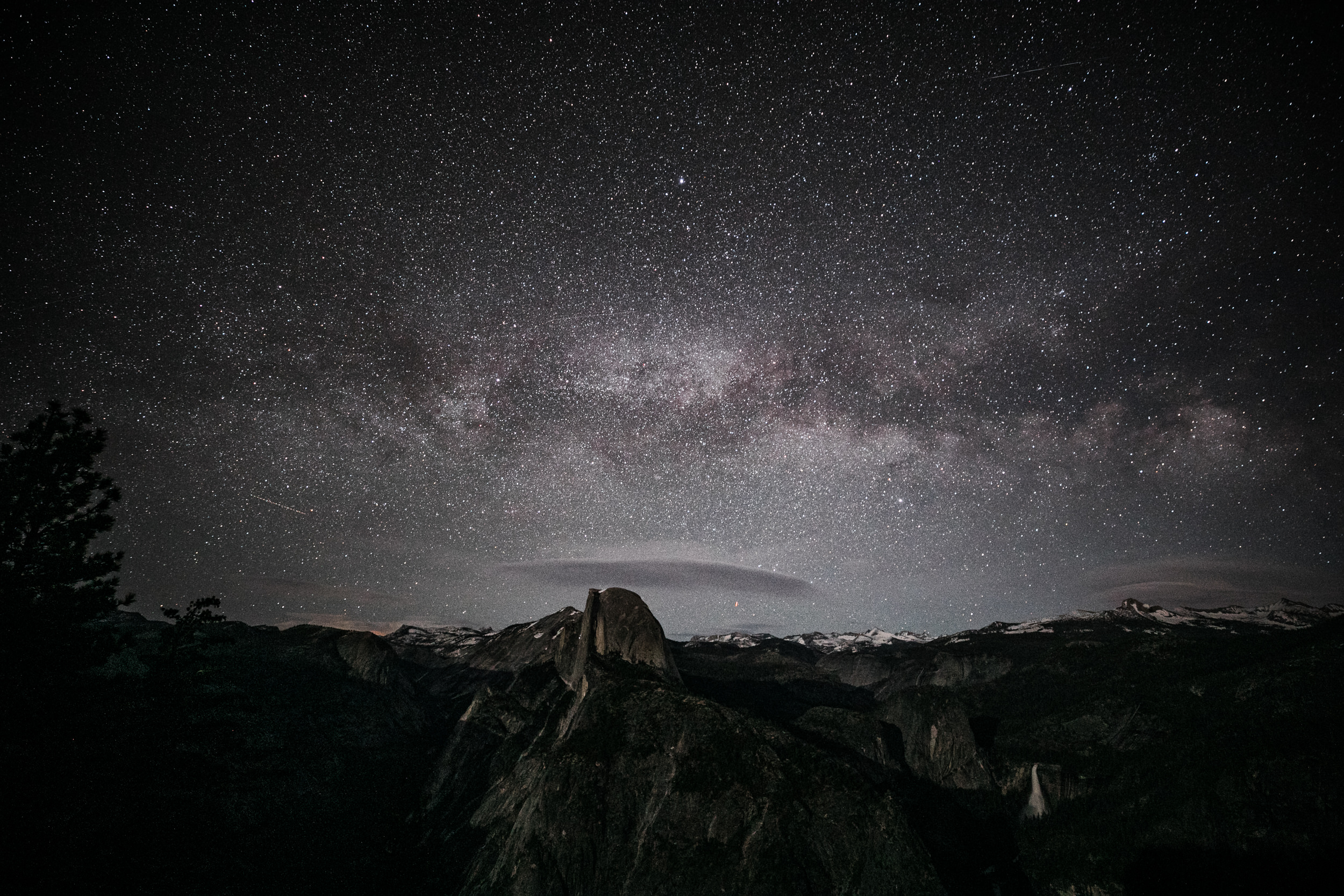 Erika + Grant’s intimate Yosemite National Park destination wedding + romantic backyard reception under twinkle lights | glacier point sunrise first look | the hearnes adventure photography 