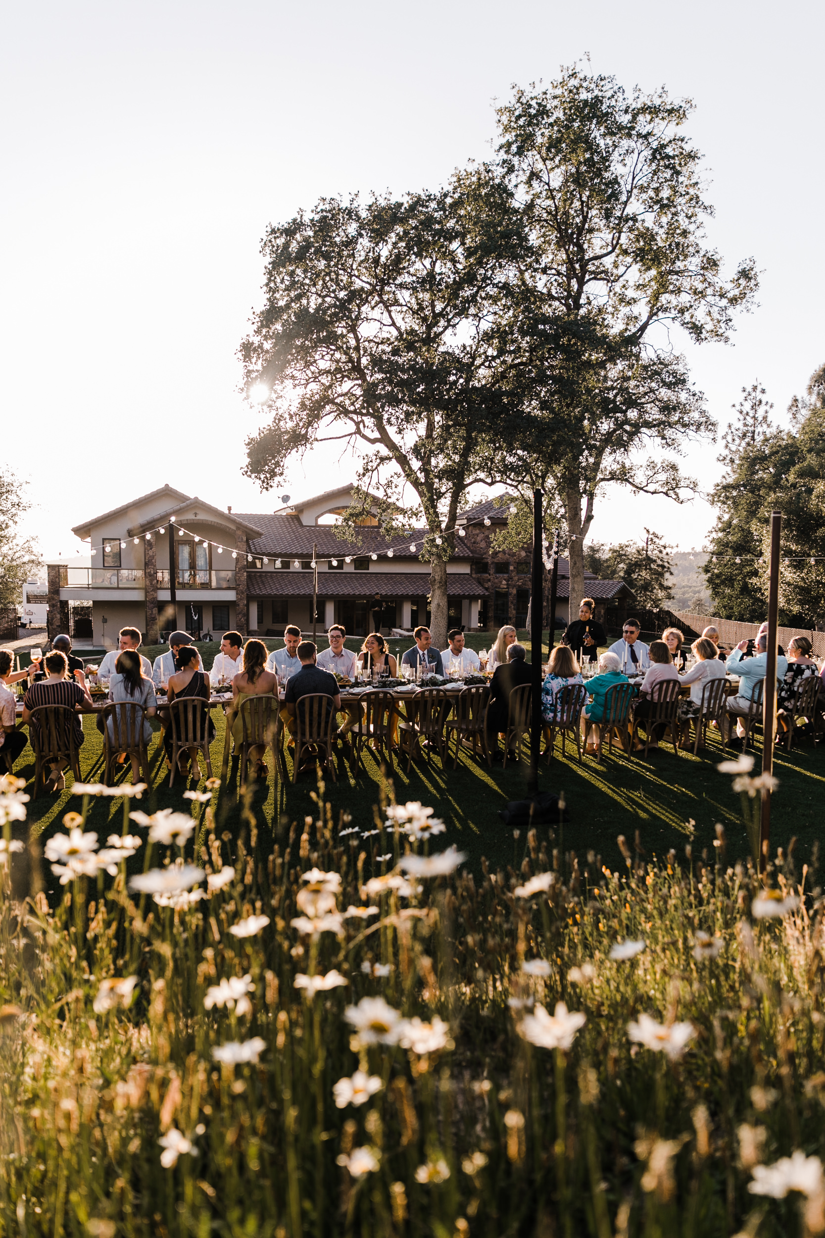 Erika + Grant’s intimate Yosemite National Park destination wedding + romantic backyard reception under twinkle lights | the hearnes adventure photography