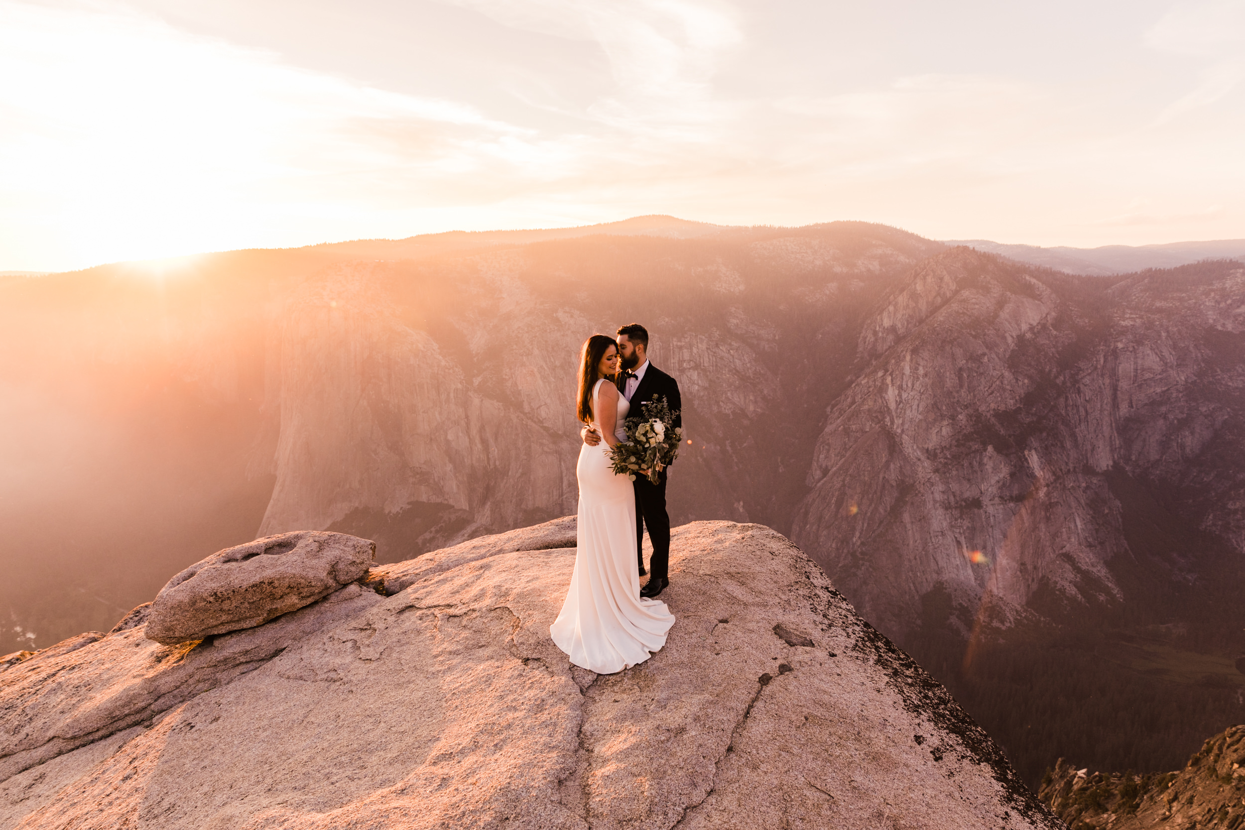 April + Kyle’s Adventurous Wedding Portraits in Yosemite National Park | the hearnes adventure wedding photography | taft point elopement