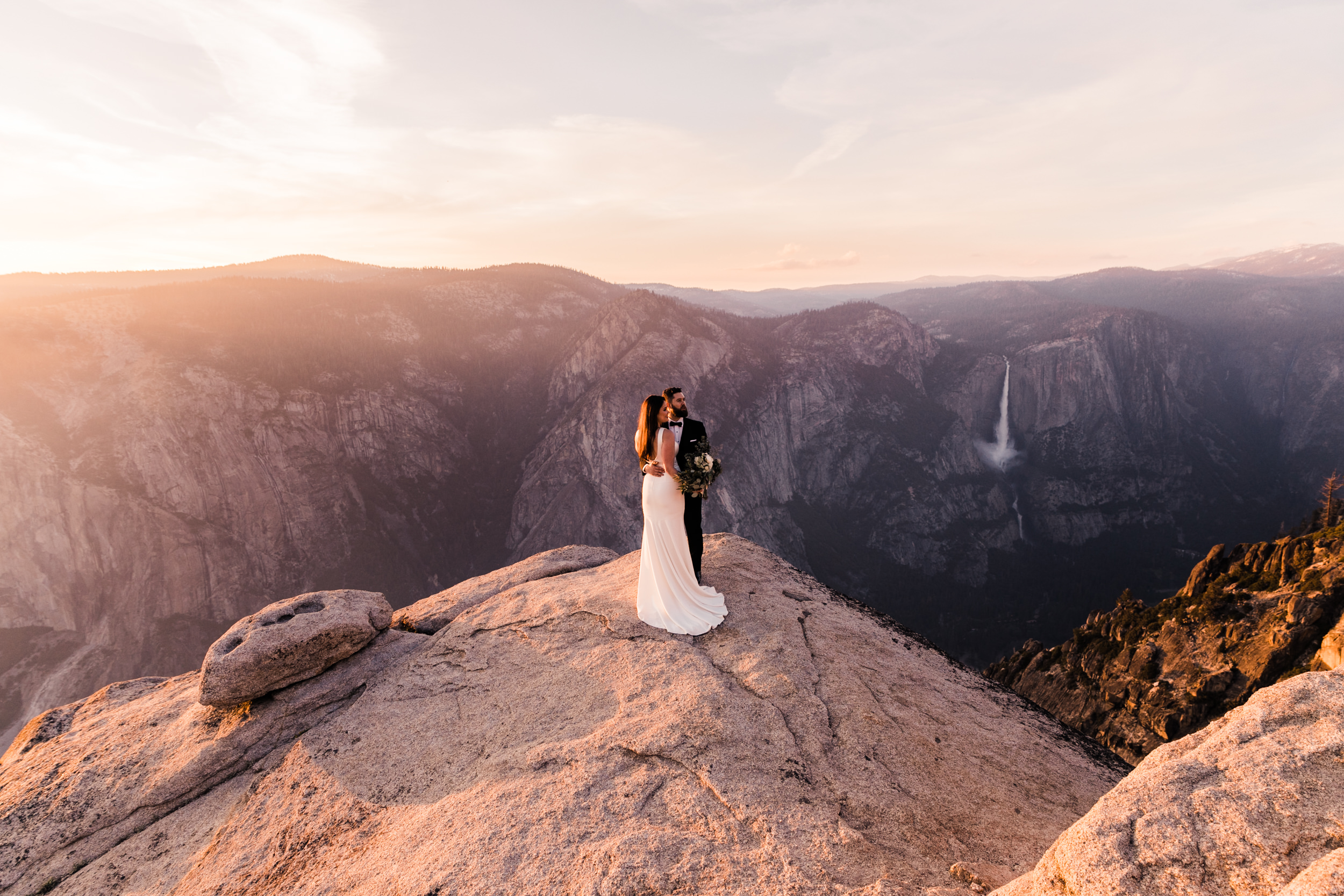 April + Kyle’s Adventurous Wedding Portraits in Yosemite National Park | the hearnes adventure wedding photography | taft point elopement