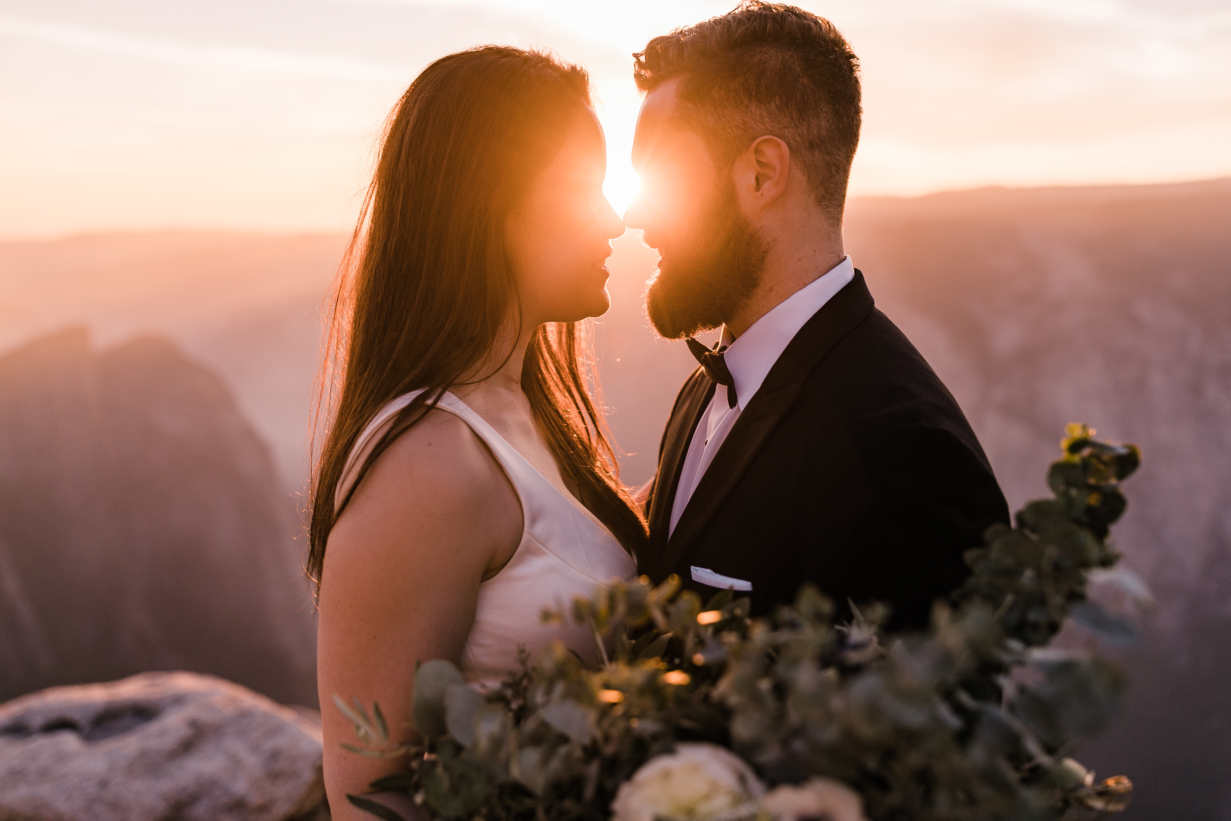 April + Kyle’s Adventurous Wedding Portraits in Yosemite National Park | the hearnes adventure wedding photography | taft point elopement