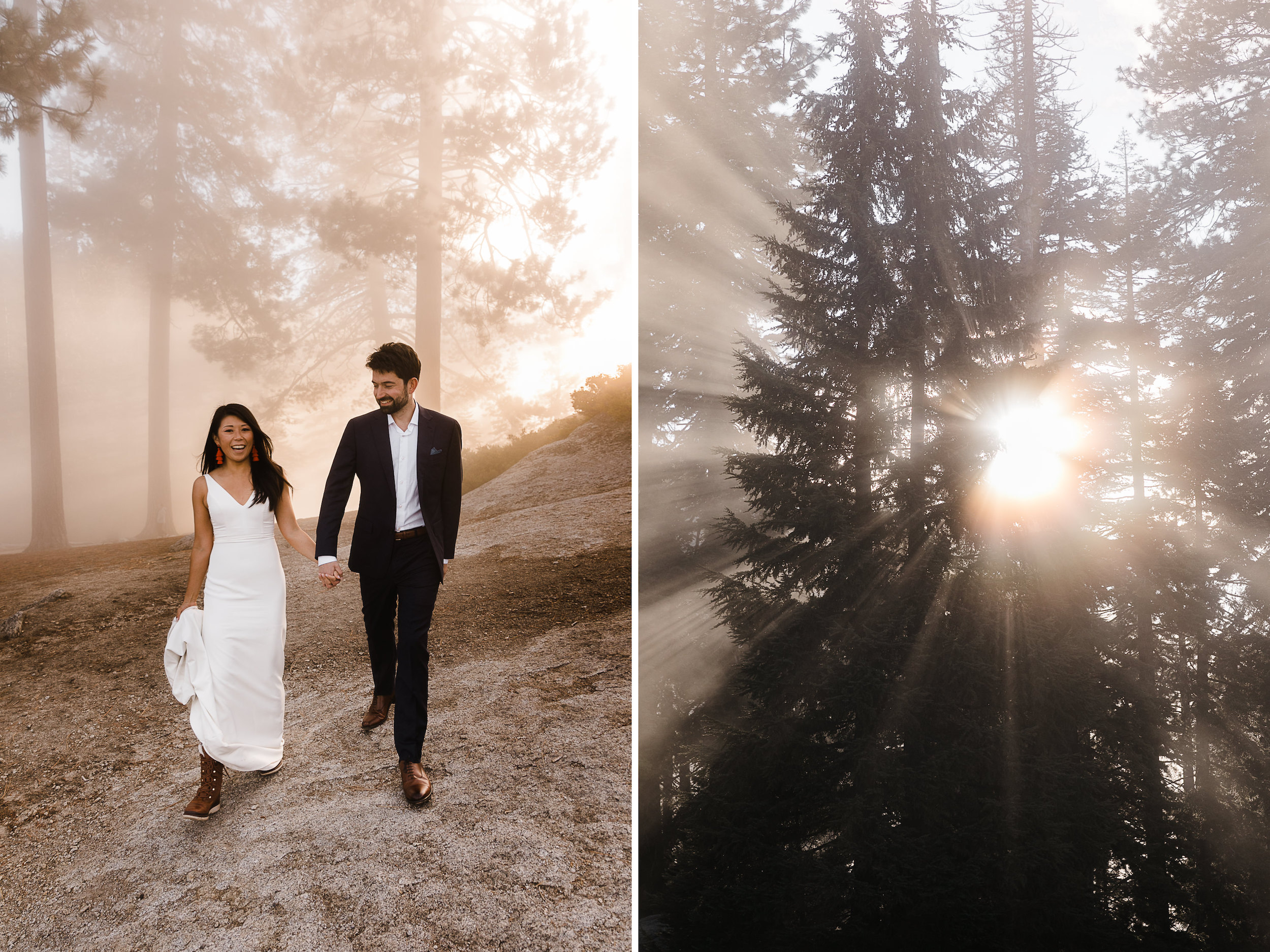 adventurous elopement wedding session in yosemite national park | glacier point wedding photography | the hearnes