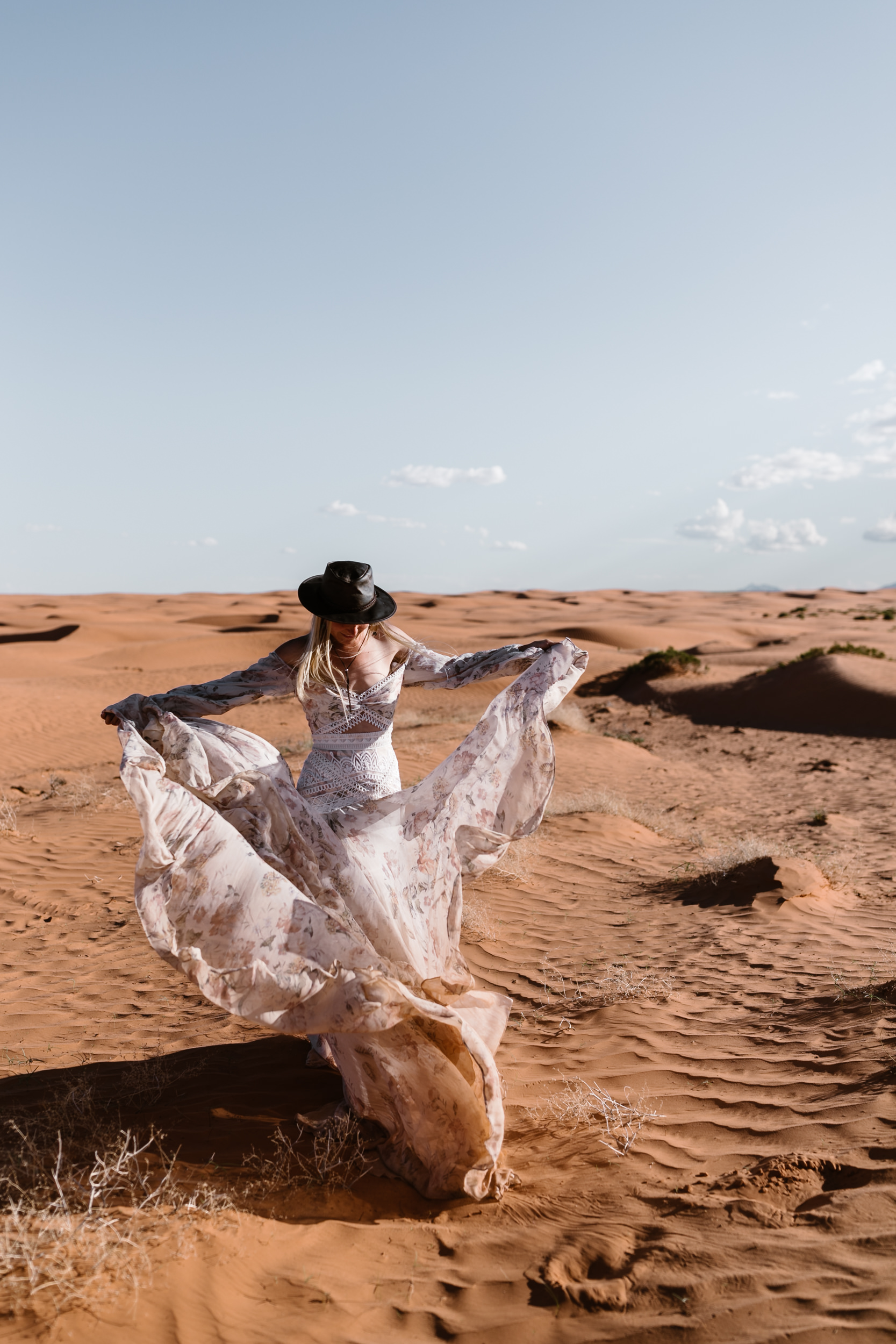 Rue de Seine Nahla Gown | Moab Elopement Photography | The Hearnes | by Keith and Brianna Madia