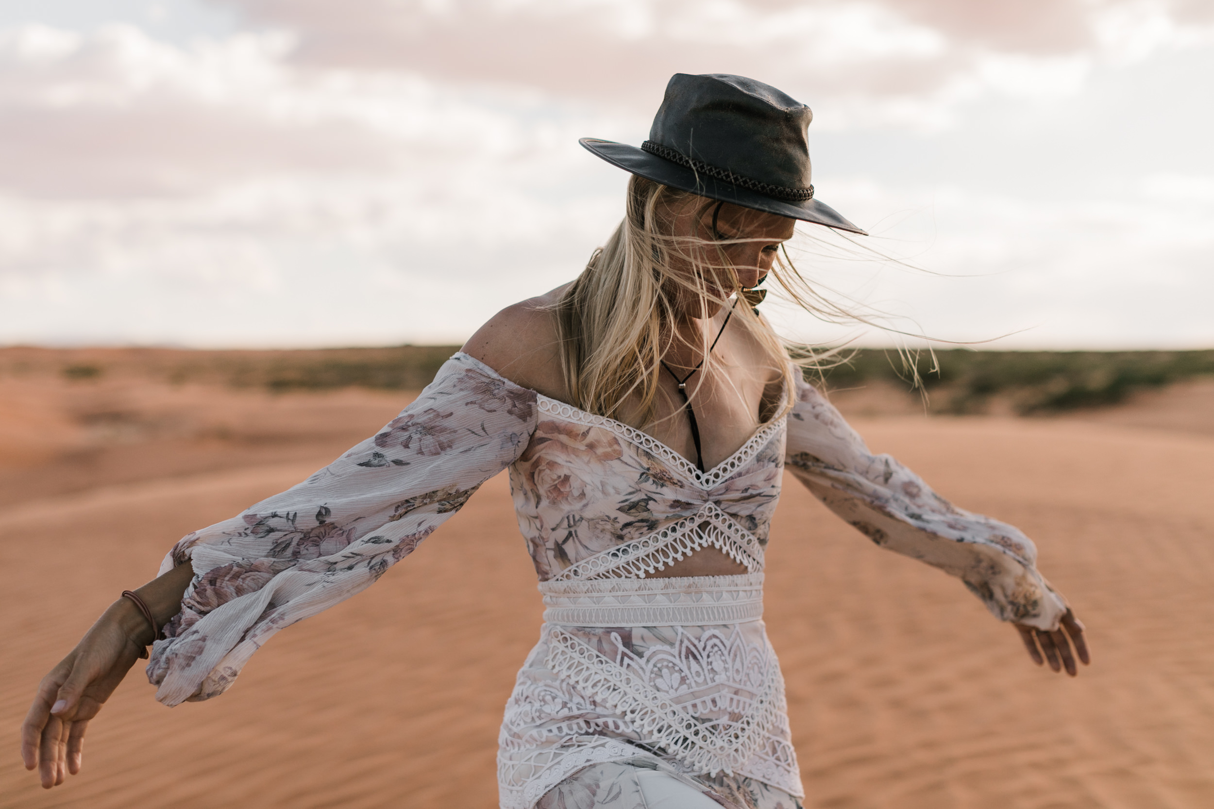 Rue de Seine Nahla Gown | Moab Elopement Photography | The Hearnes | by Keith and Brianna Madia