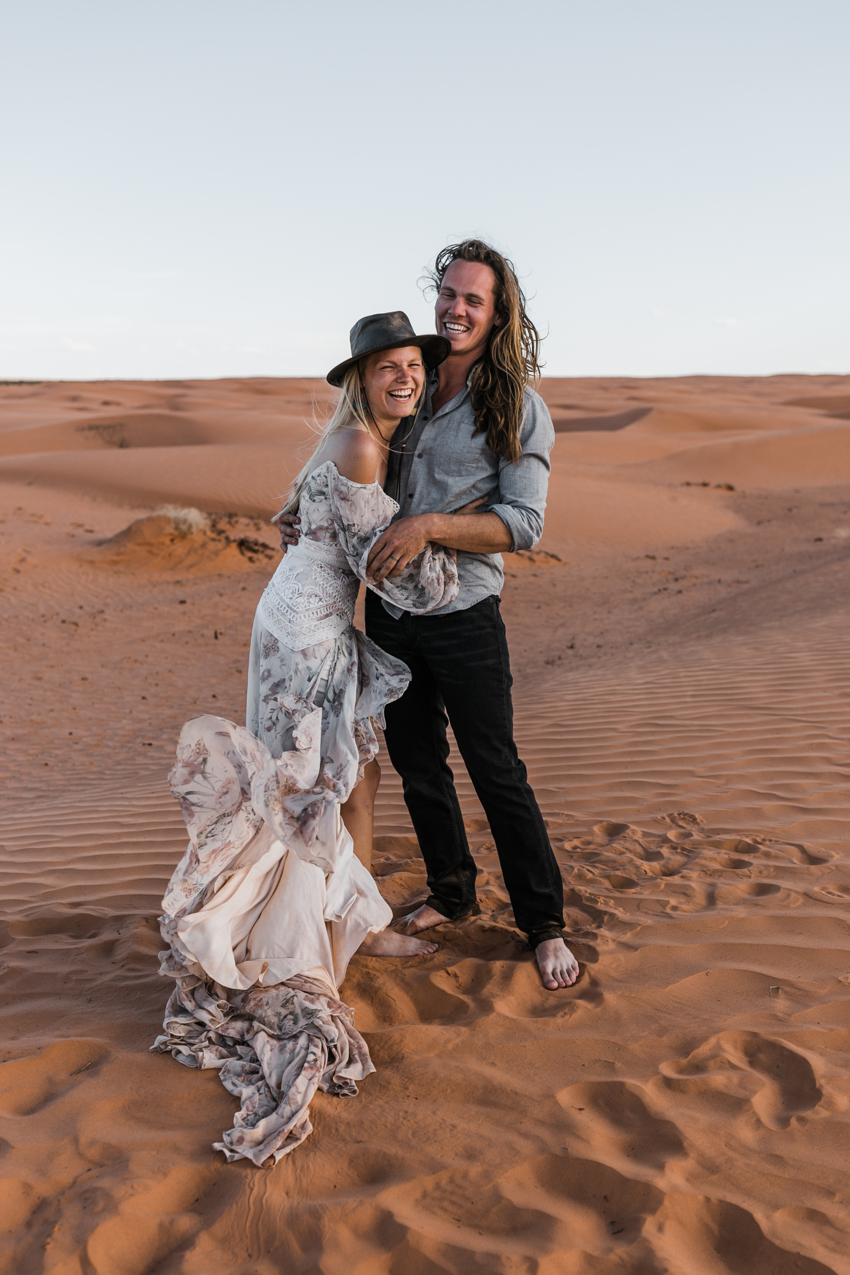 Rue de Seine Nahla Gown | Moab Elopement Photography | The Hearnes | by Keith and Brianna Madia