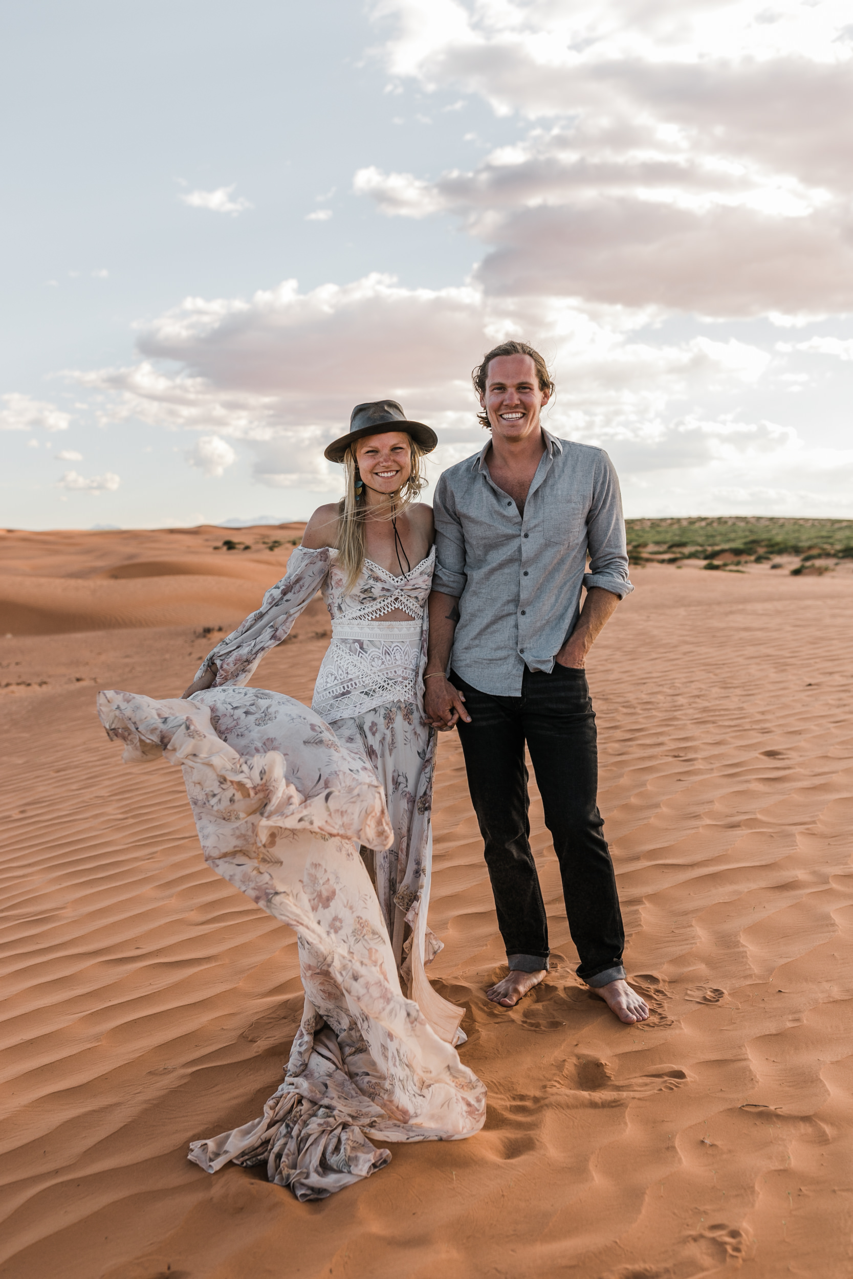 Rue de Seine Nahla Gown | Moab Elopement Photography | The Hearnes | by Keith and Brianna Madia