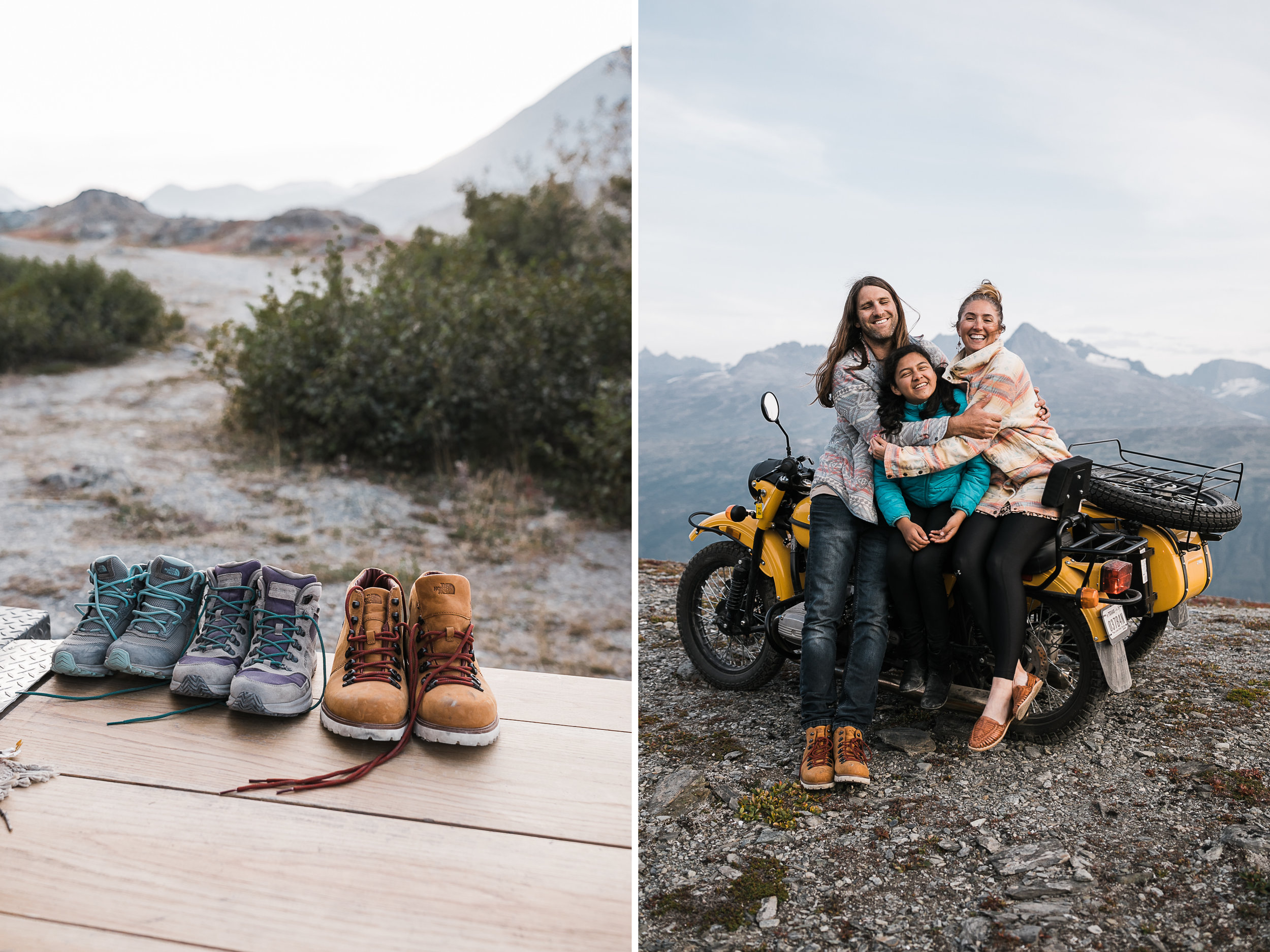 adventure session living life on the road in alaska | overloading rig + classic ural | the hearnes elopement photography