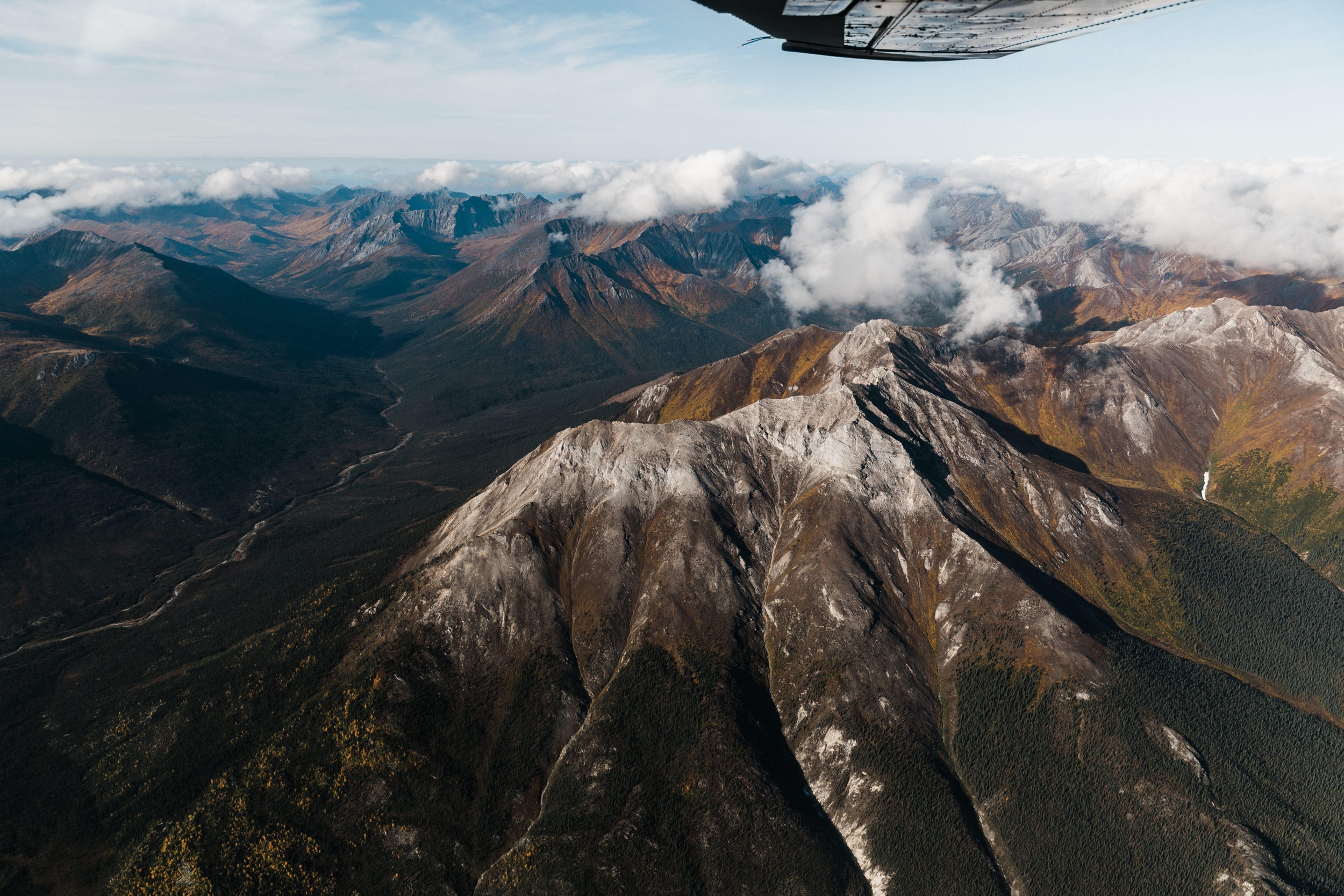 Flight tour of the Arrigetch Peaks in the Brooks Range, Gates of the Arctic National Park in northern Alaska | The Hearnes Adventure Wedding Photography