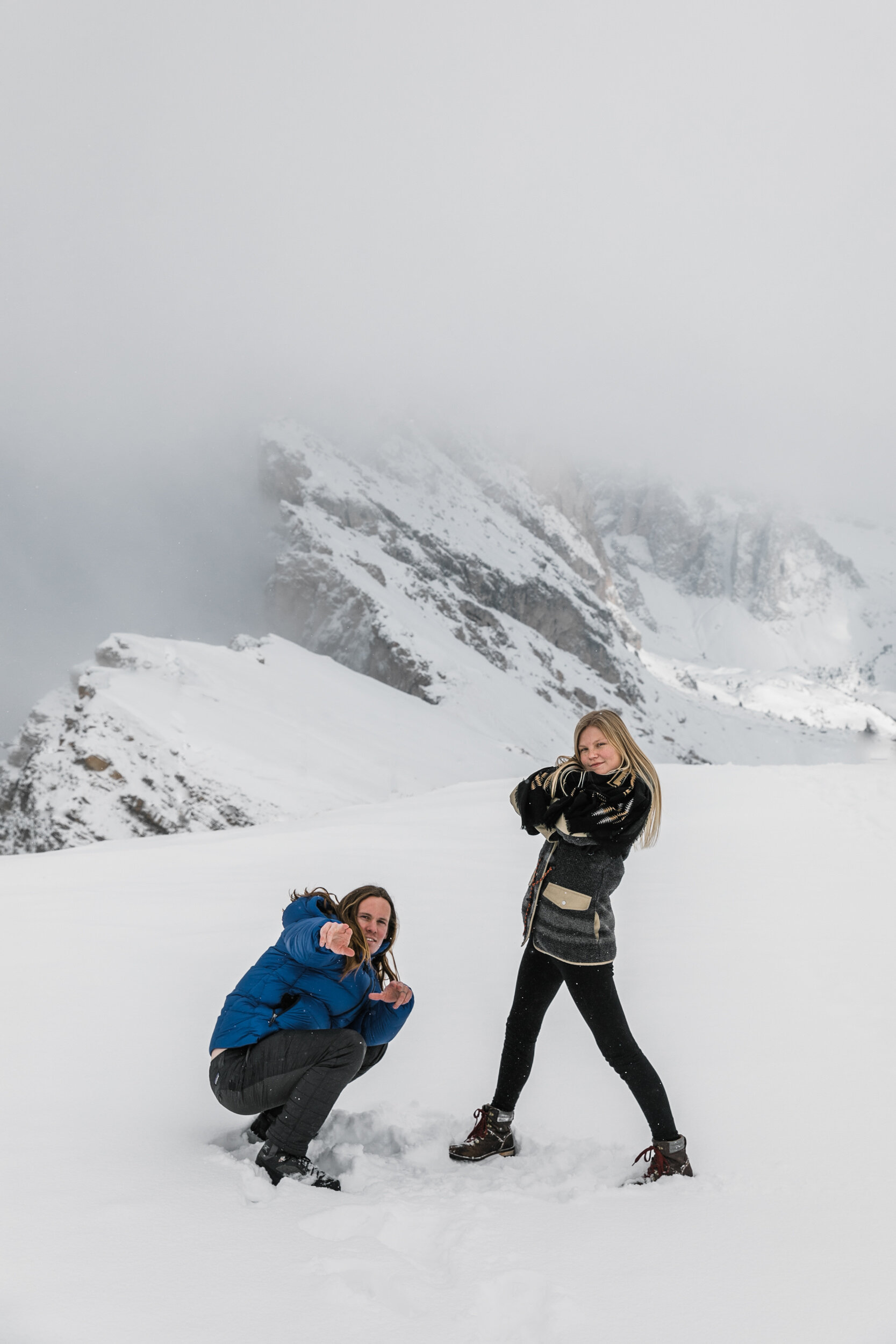 The Hearnes are Wedding Photographers in Dolomites, Italy | Alps in the Winter