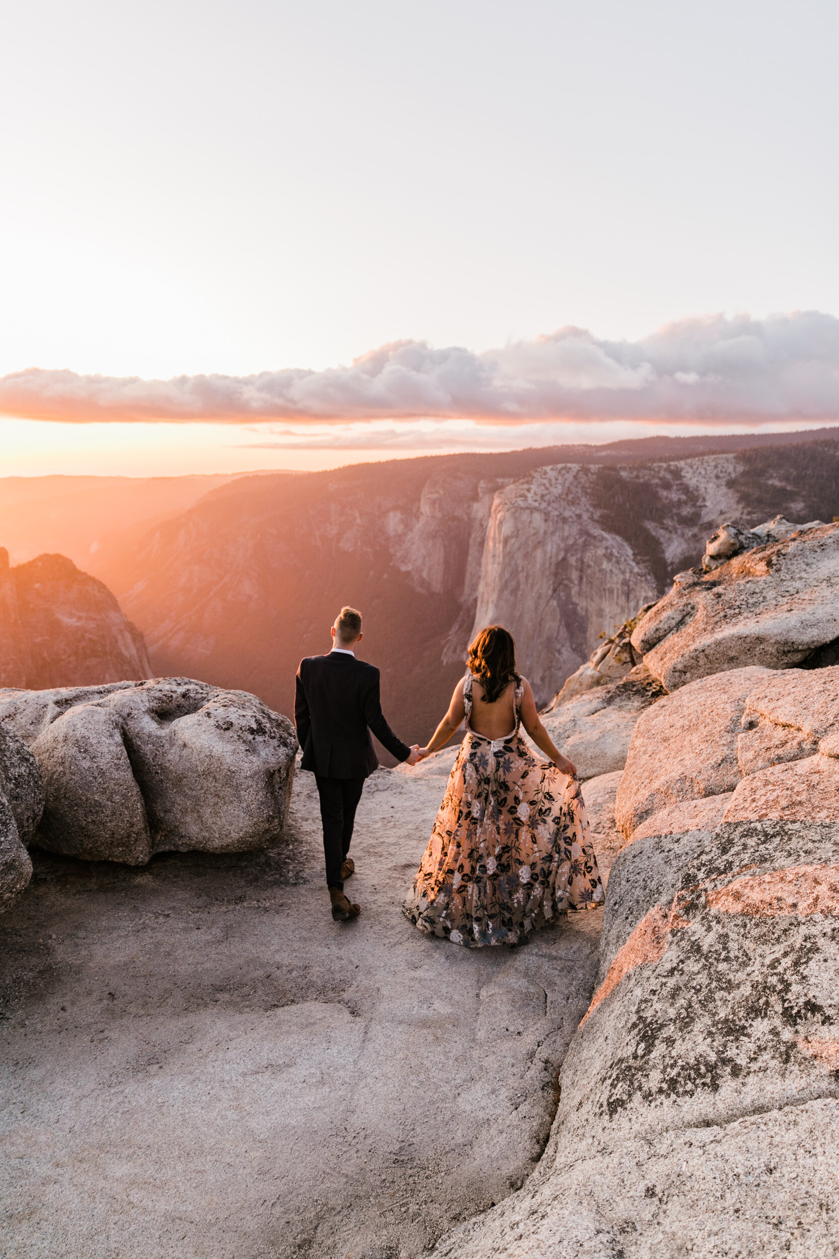 Hiking Engagement Session at Taft Point in Yosemite National Park | The Hearnes Adventure Photography