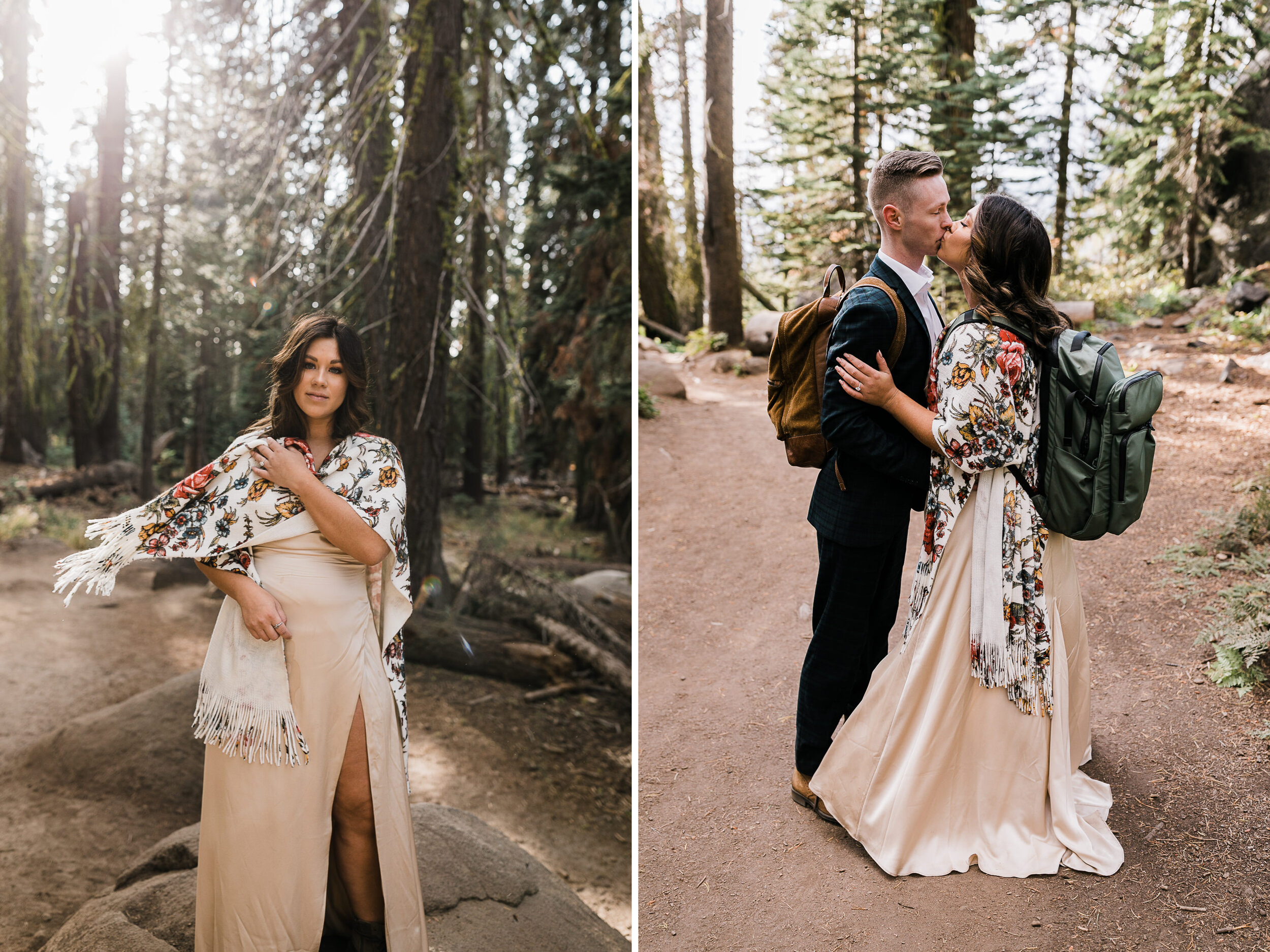 Hiking Engagement Session at Taft Point in Yosemite National Park | The Hearnes Adventure Photography