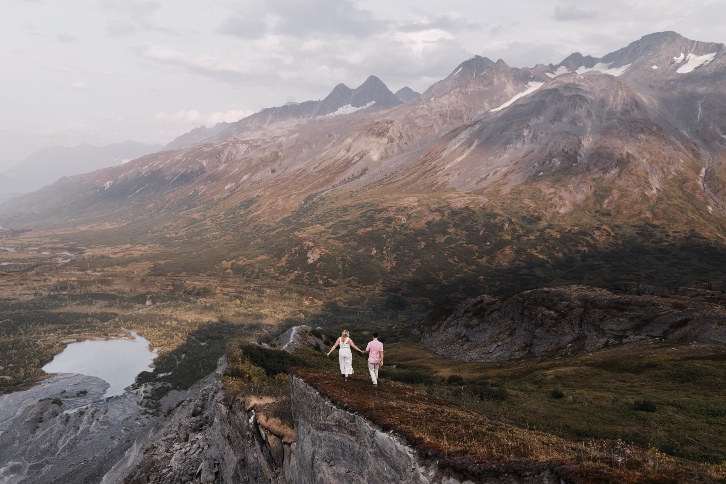 Engagement Session in Alaska | August Fall Colors on a Glacier Hike | The Hearnes Adventure Wedding Photography